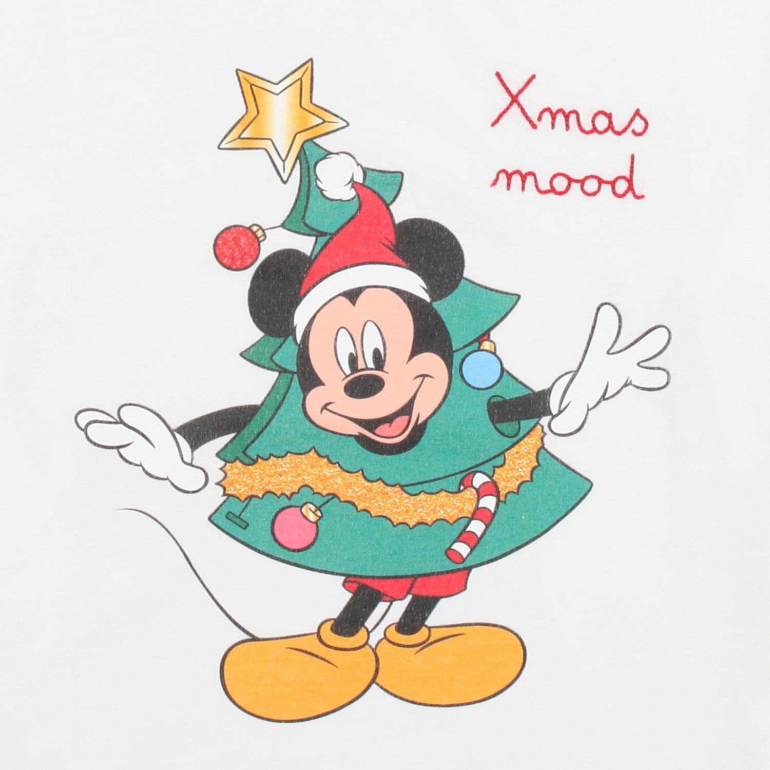 T-SHIRT BIANCA CON MICKEY MOUSE NATALIZIO - annameglio.com abbigliamento moda