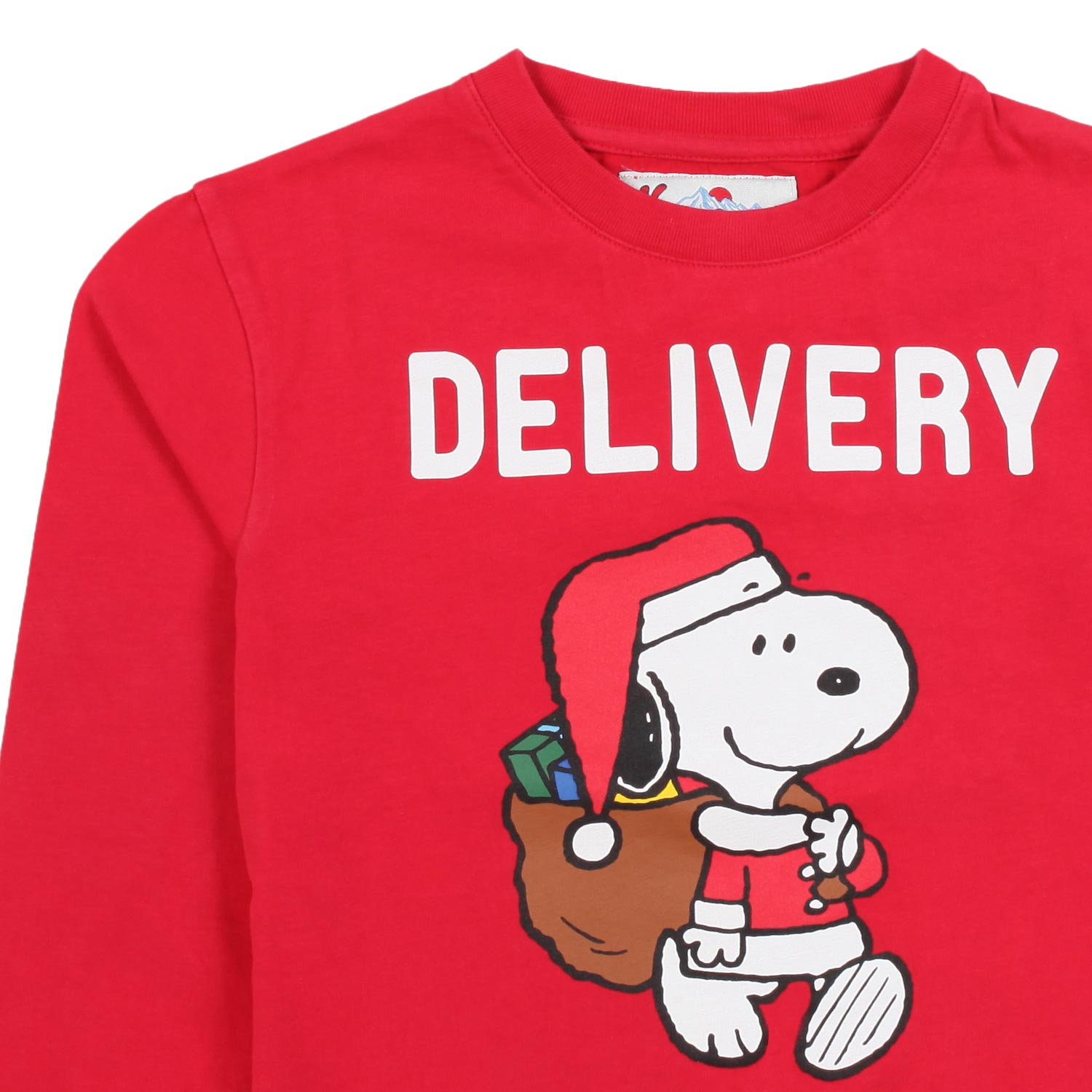 T-SHIRT MANICA LUNGA ROSSA CON SNOOPY BABBO NATALE - annameglio.com abbigliamento moda