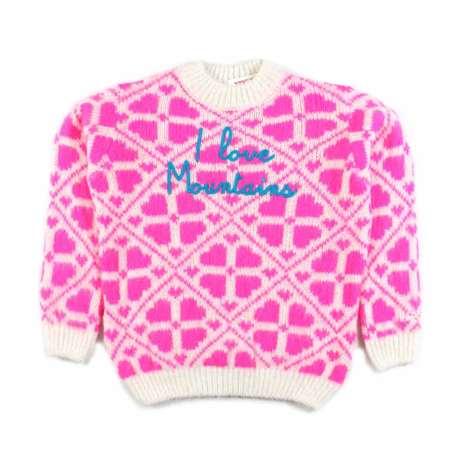 MAGLIONE BIANCO CALDO E FUCSIA BAMBINA E TEEN - annameglio.com abbigliamento moda