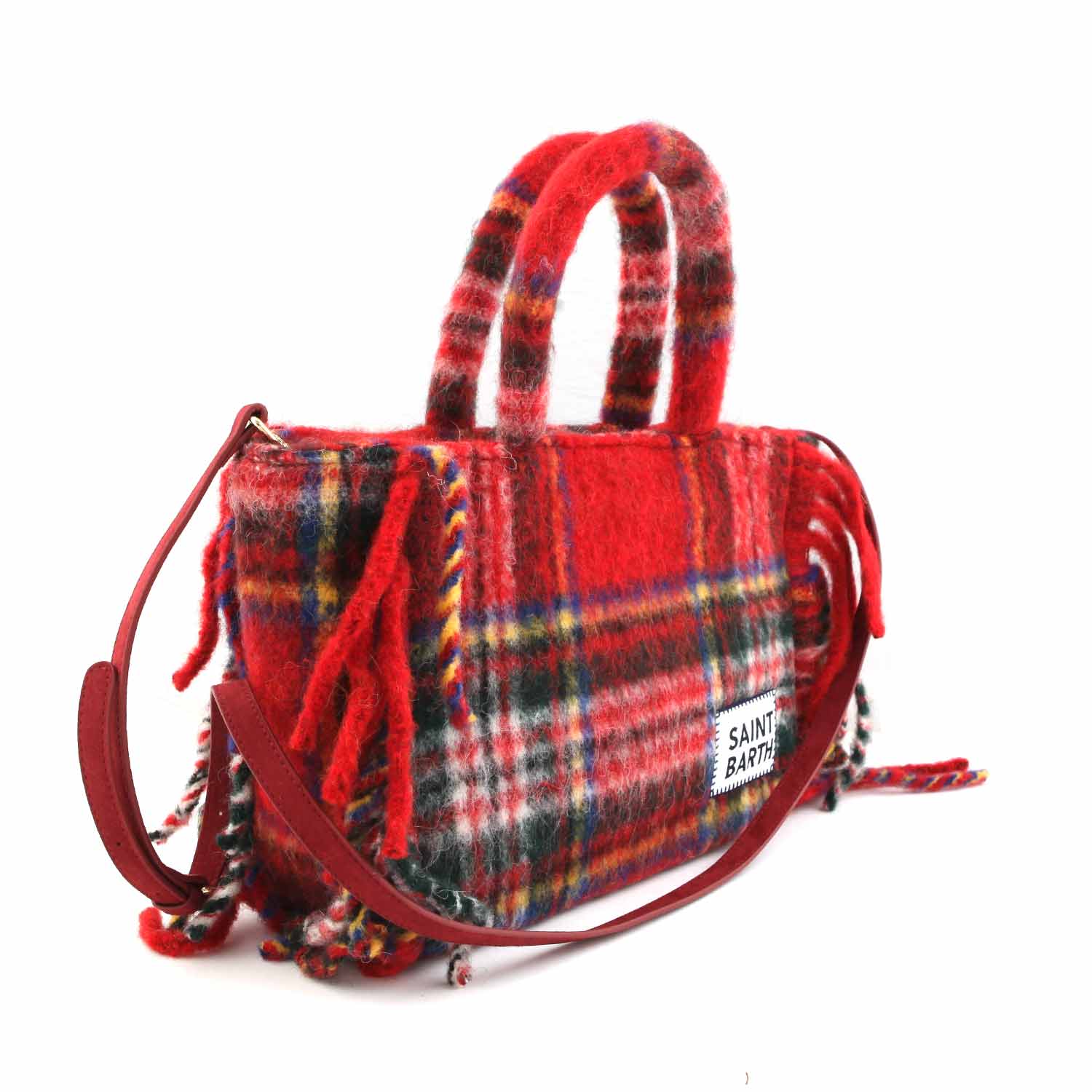BORSA COLETTE TARTAN ROSSA E MULTICOLOR - annameglio.com abbigliamento moda