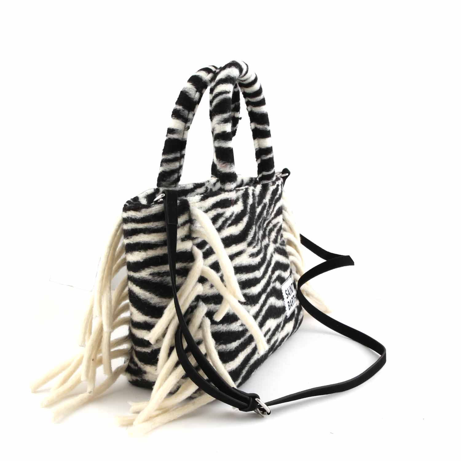 BORSA COLETTE ZEBRATA PANNA E NERA - annameglio.com abbigliamento moda