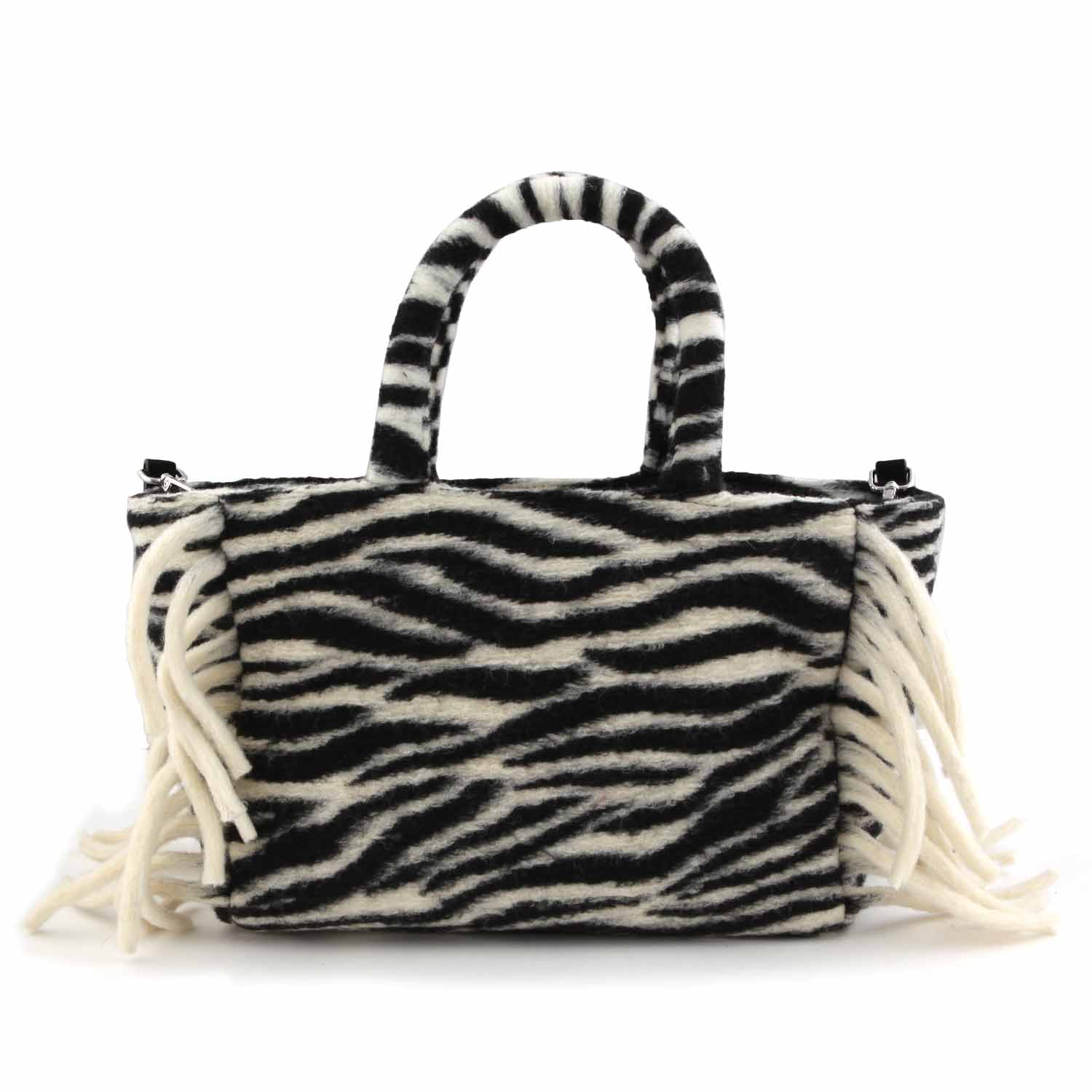 BORSA COLETTE ZEBRATA PANNA E NERA - annameglio.com abbigliamento moda