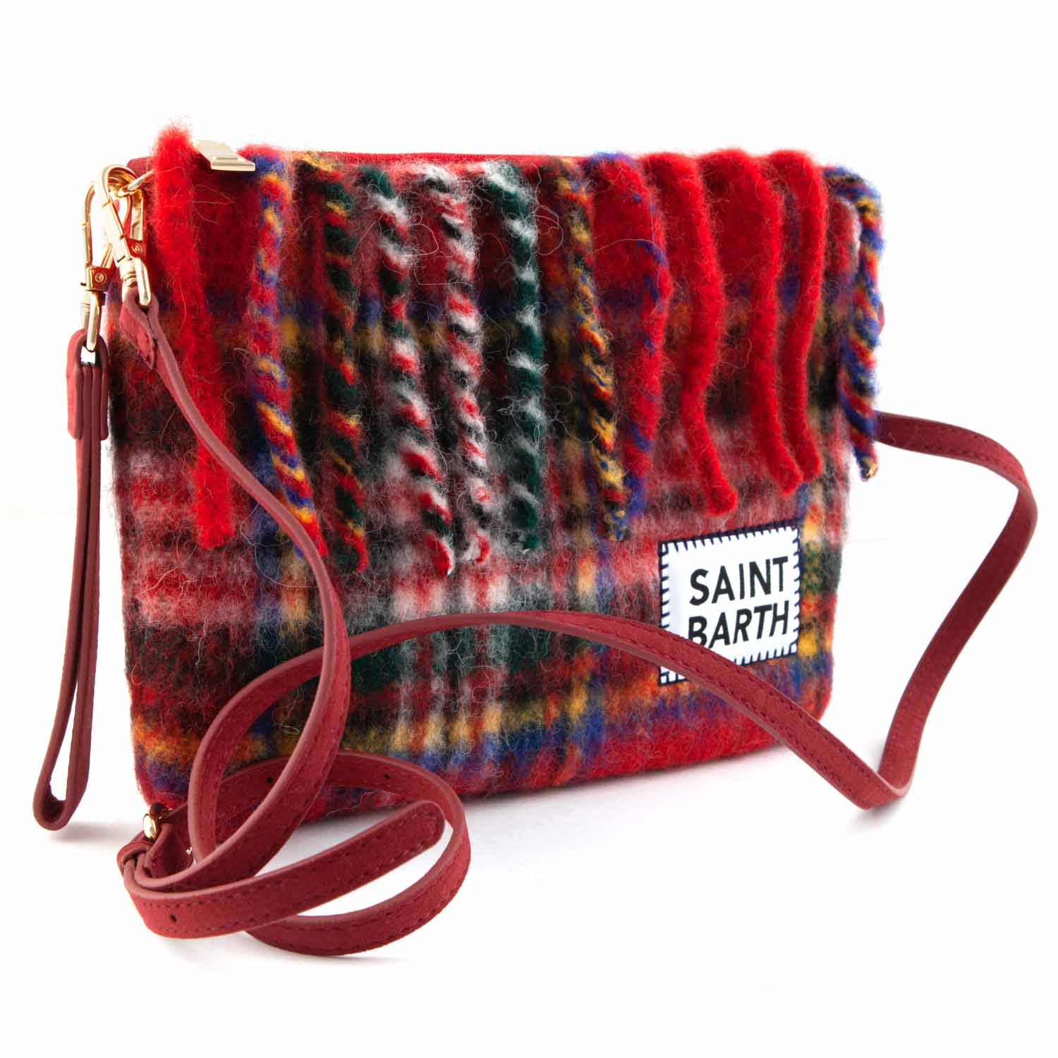 BORSETTA PARISIENNE TARTAN ROSSA - annameglio.com abbigliamento moda