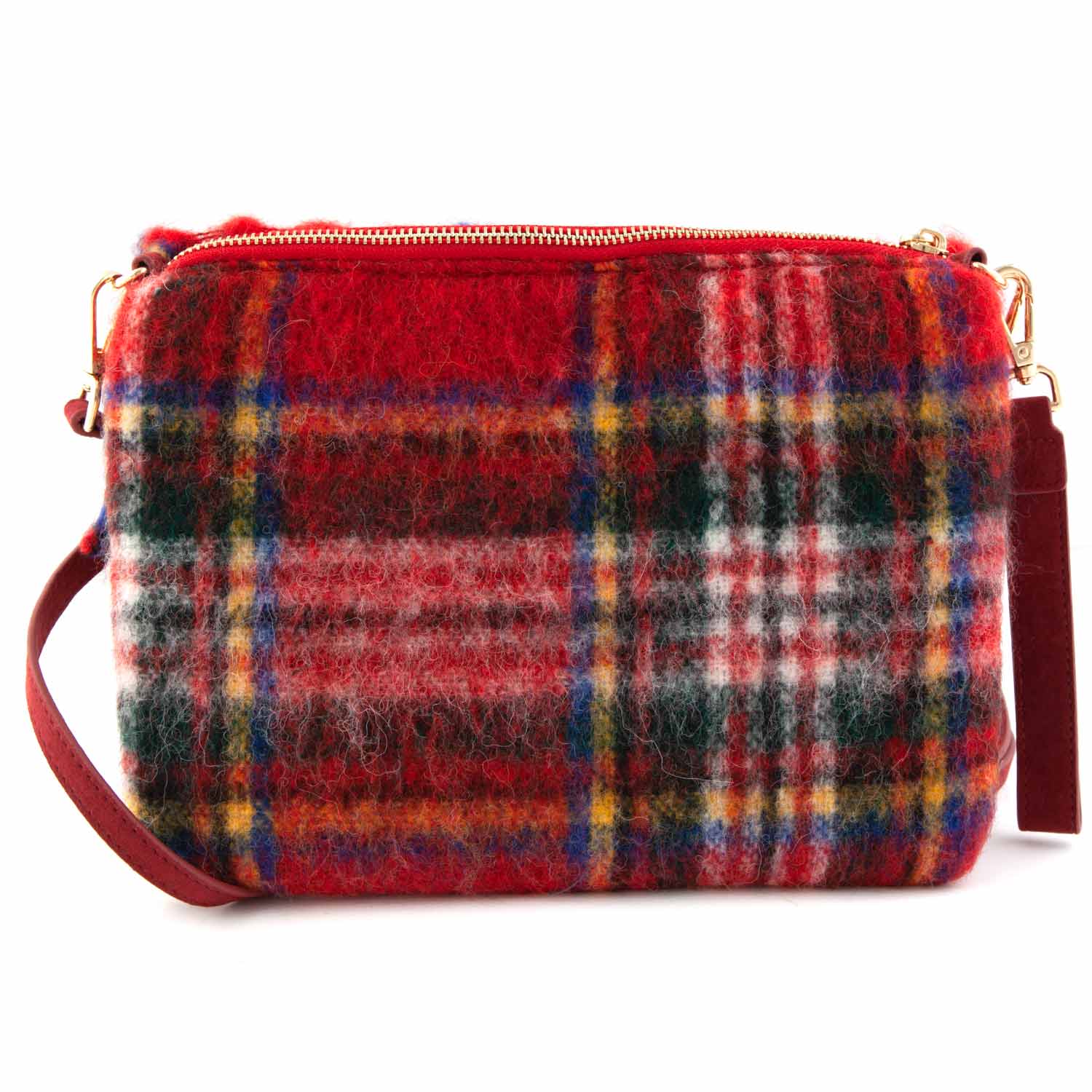 BORSETTA PARISIENNE TARTAN ROSSA - annameglio.com abbigliamento moda