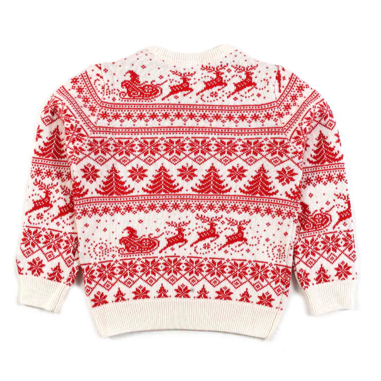 MAGLIONE NATALIZIO BIANCO E ROSSO BAMBINA E TEEN - annameglio.com abbigliamento moda