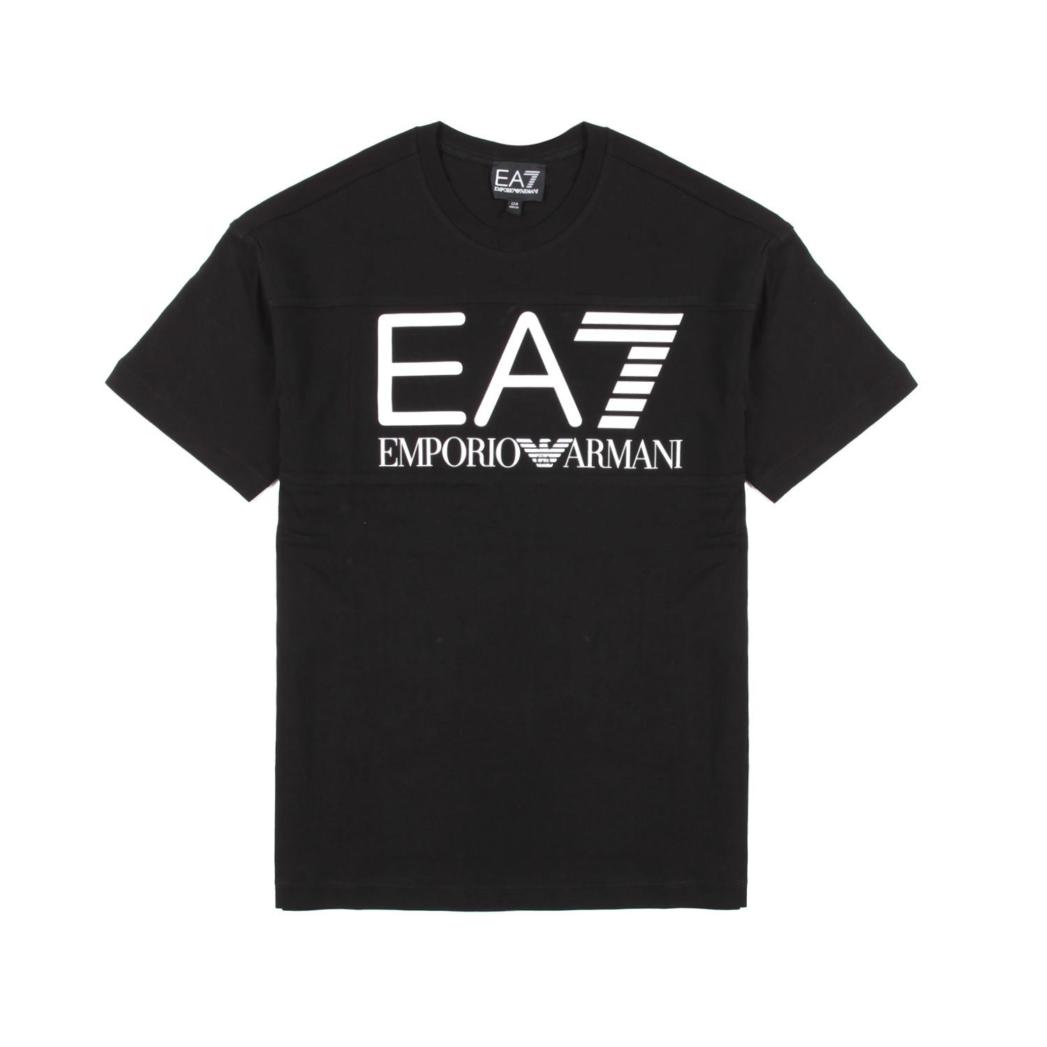 T-SHIRT NERA CON LOGO EA7 BIANCO BAMBINO E TEEN - annameglio.com abbigliamento moda