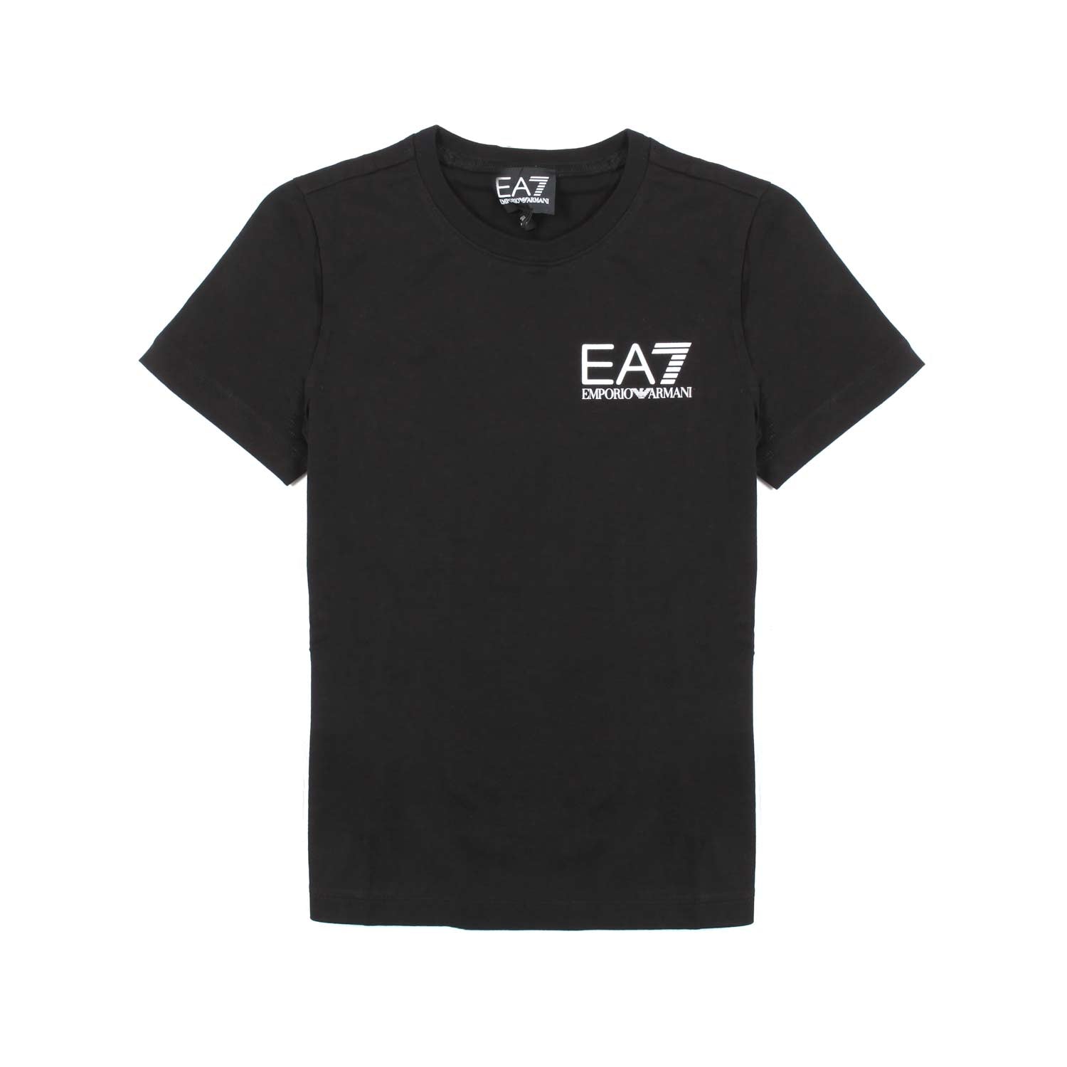 T-SHIRT NERA CON LOGHI EA7 BIANCHI - annameglio.com abbigliamento moda