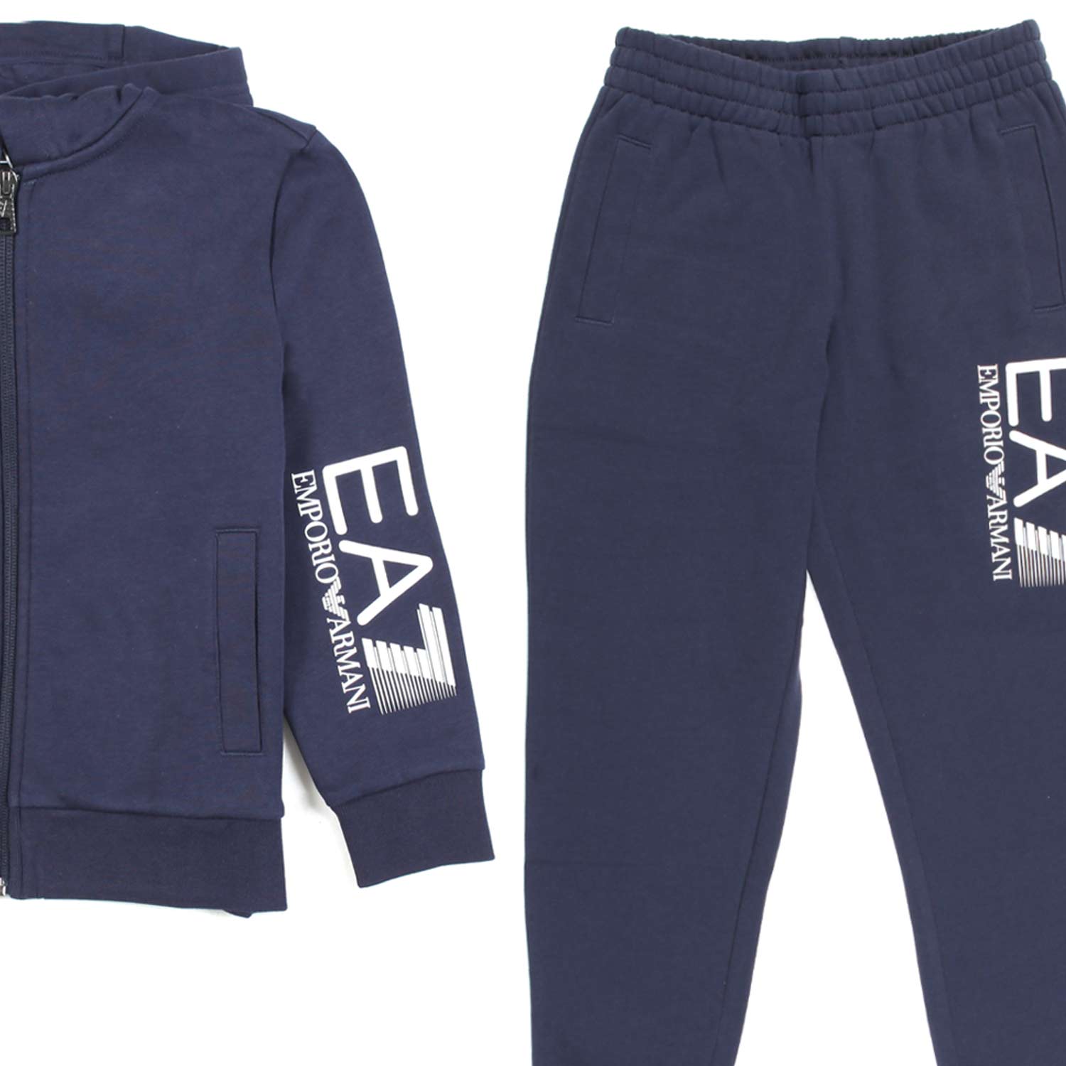 TUTA BLU NAVY CON LOGHI BIANCHI BAMBINO E TEEN - annameglio.com abbigliamento moda