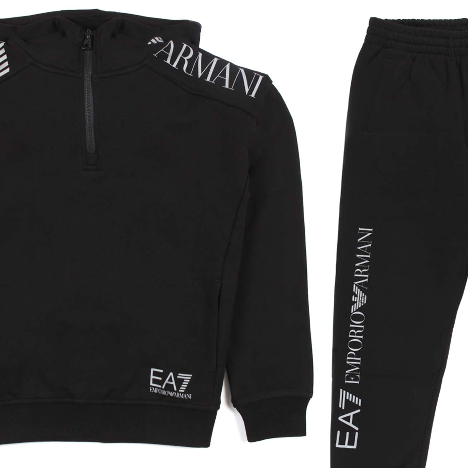 TUTA NERA CON LOGHI GRIGIO CHIARO - annameglio.com abbigliamento moda