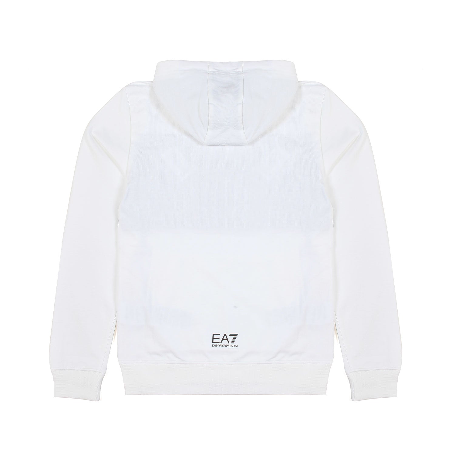 FELPA BIANCA CON CAPPUCCIO E MAXI LOGO EA7 - annameglio.com abbigliamento moda