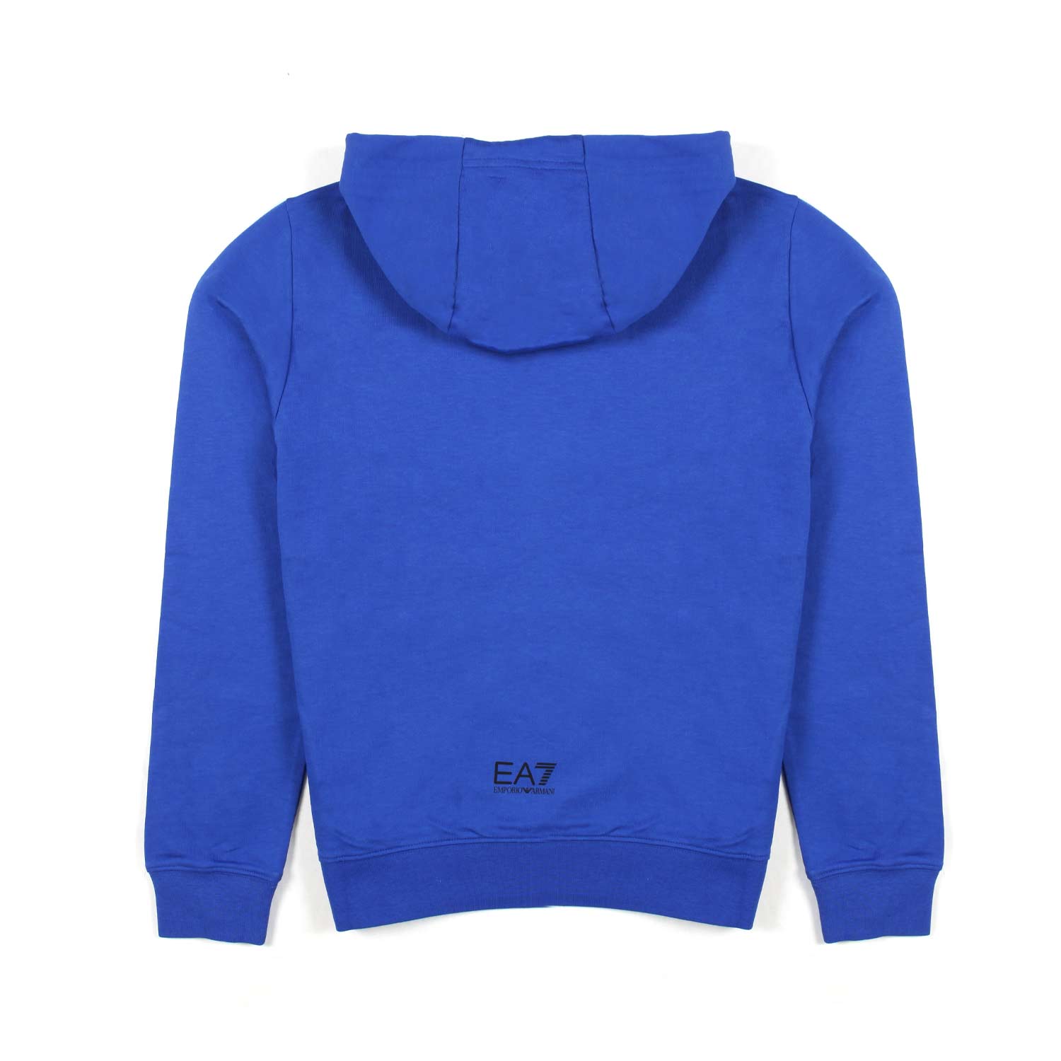 FELPA BLU ROYAL CON CAPPUCCIO E LOGO EA7 - annameglio.com abbigliamento moda