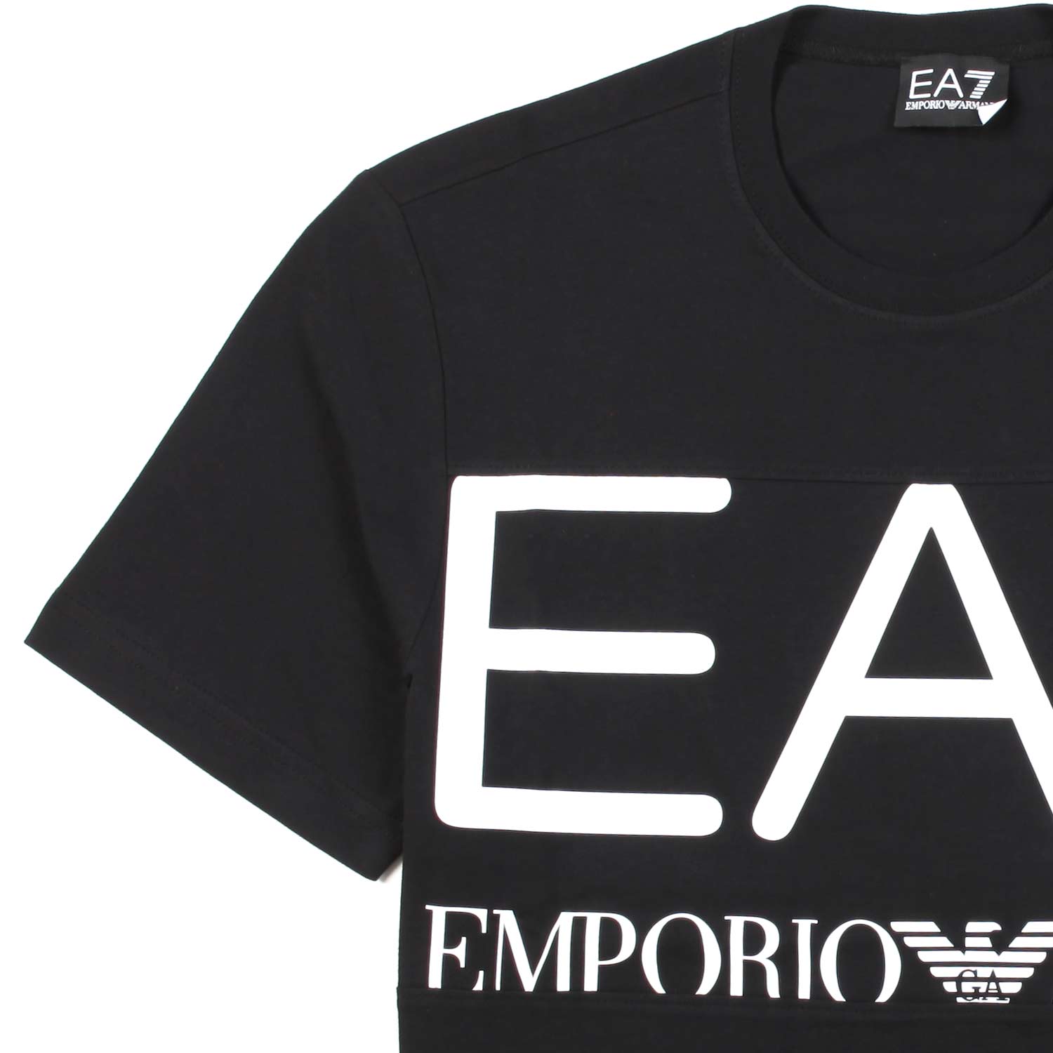 T-SHIRT NERA CON MAXI LOGO EA7 BIANCO - annameglio.com abbigliamento moda