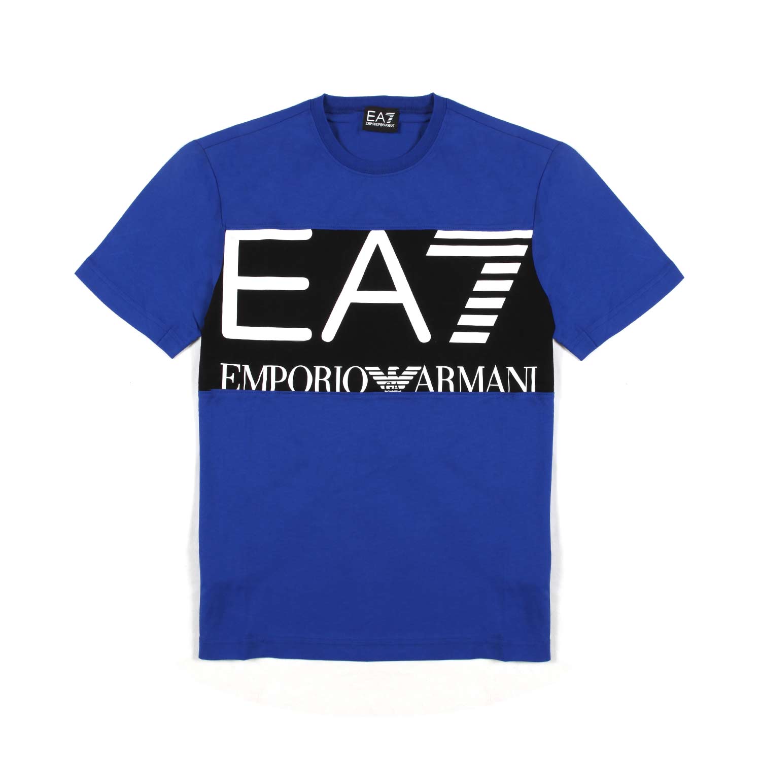 T-SHIRT BLU ROYAL CON MAXI LOGO EA7 - annameglio.com abbigliamento moda