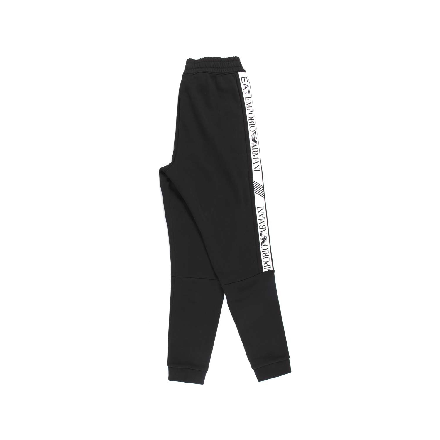 PANTALONE NERO IN FELPA CON LOGHI EA7 - annameglio.com abbigliamento moda