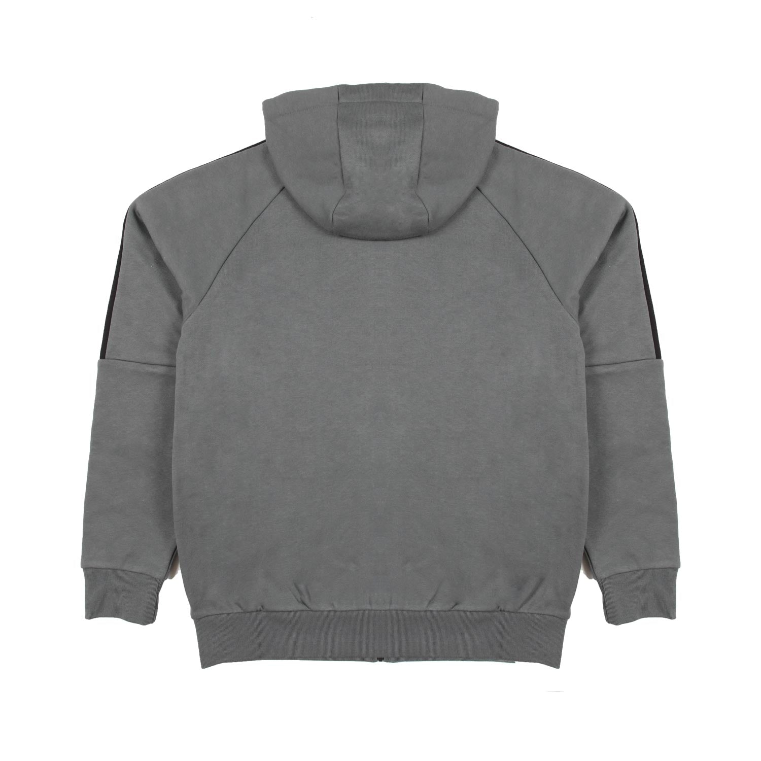 FELPA GRIGIA CON CAPPUCCIO E STRISCE LOGO BIANCHE - annameglio.com abbigliamento moda