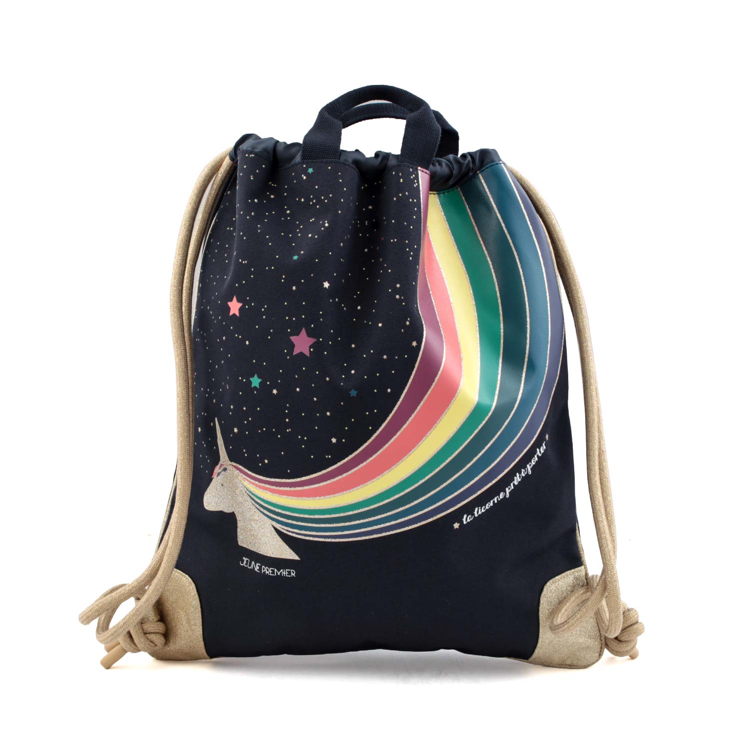 ZAINO A SACCA UNICORN GOLD BLU NAVY - annameglio.com abbigliamento moda