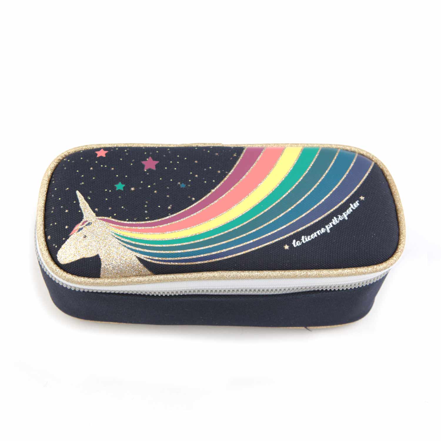 ASTUCCIO UNICORN GOLD BLU NAVY BAMBINA E TEEN - annameglio.com abbigliamento moda