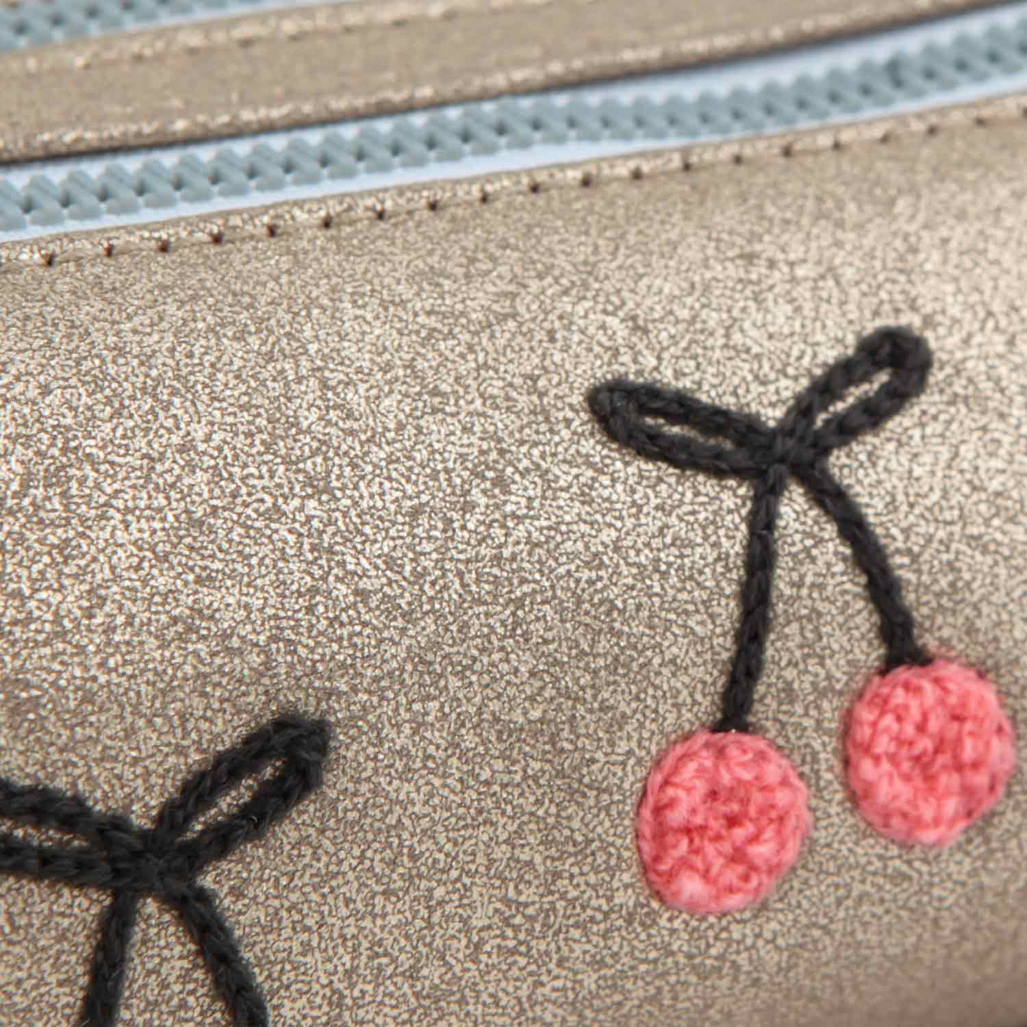 ASTUCCIO CHERRY POMPON ORO GLITTER - annameglio.com abbigliamento moda