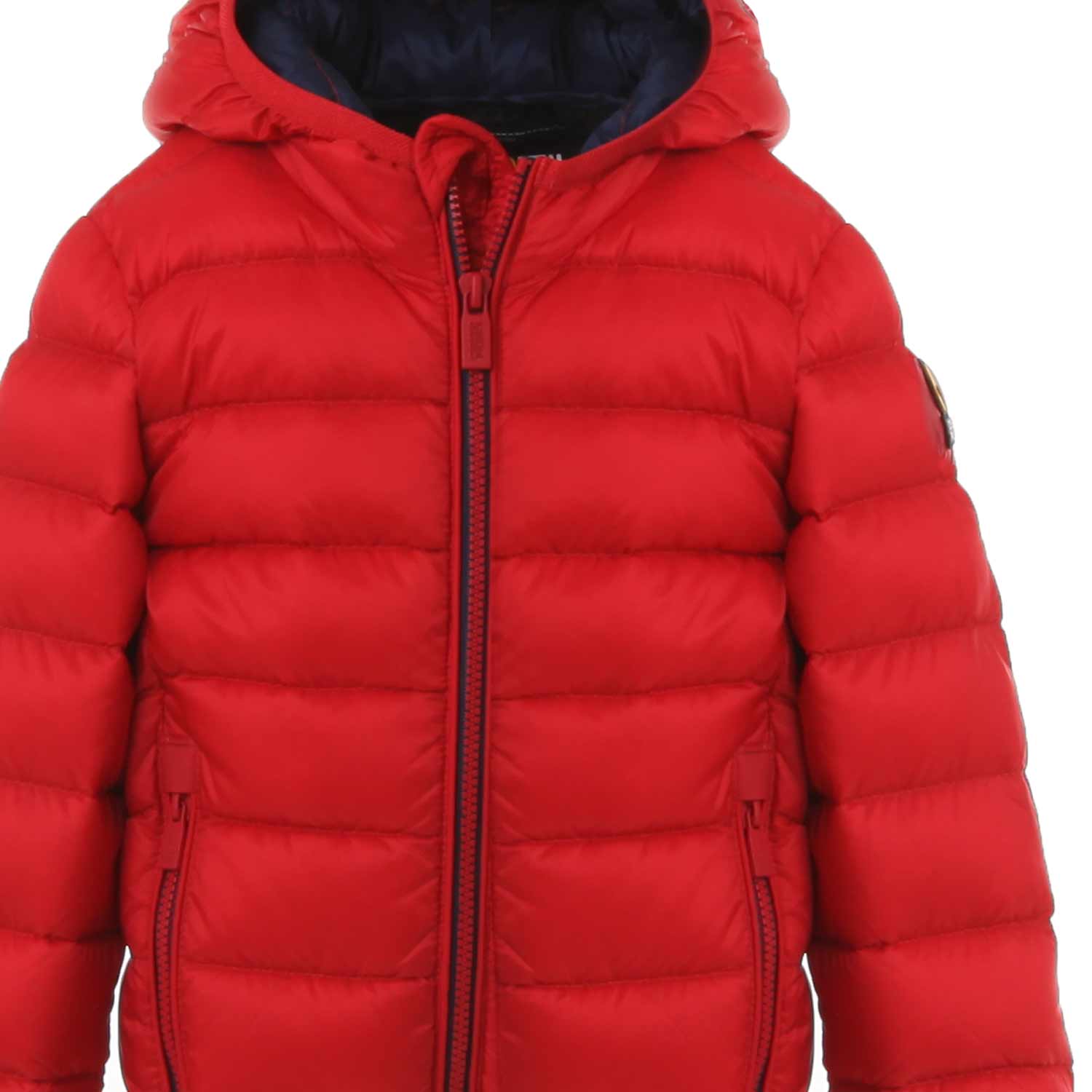 PIUMINO FRANKLIN ROSSO E BLU BAMBINO - annameglio.com abbigliamento moda