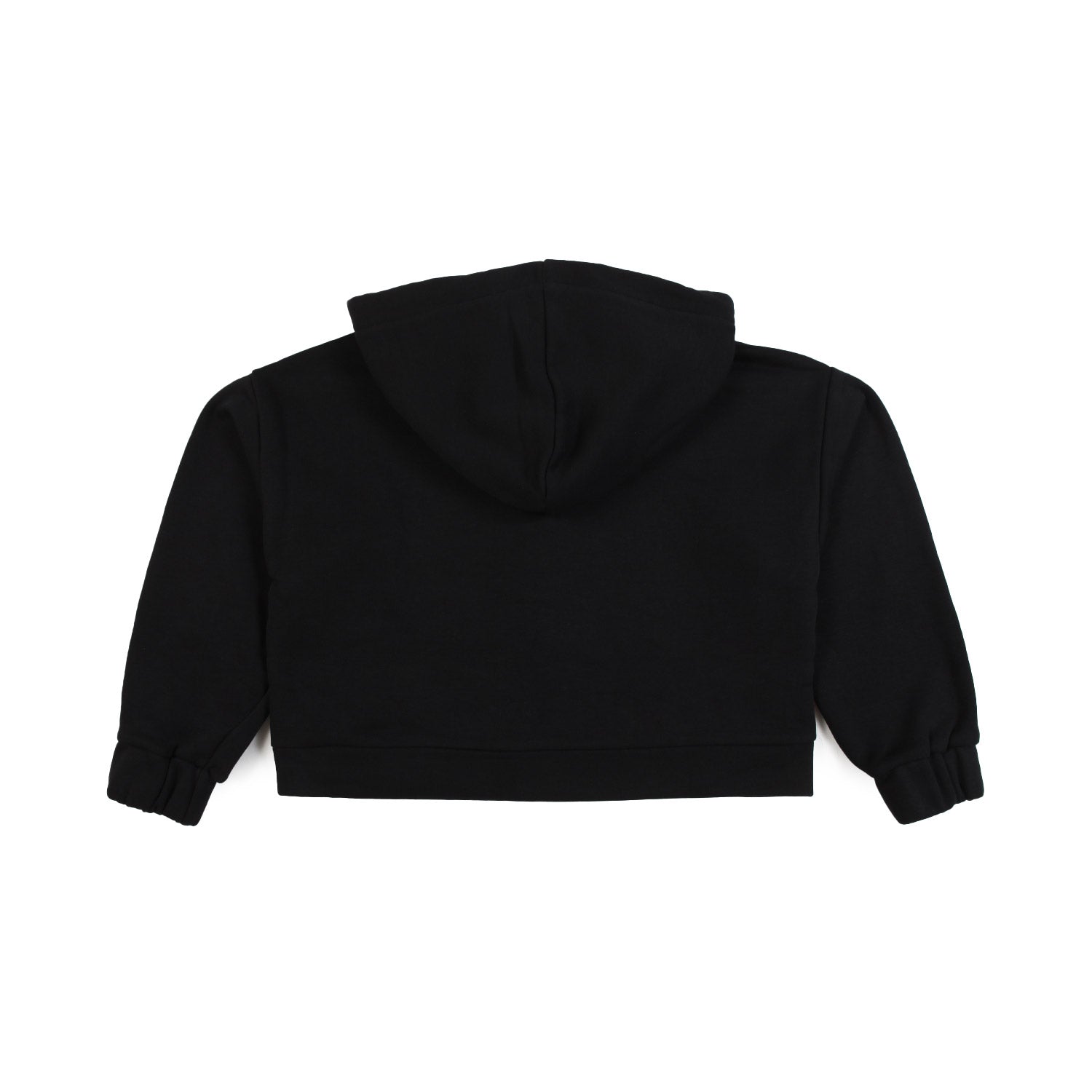 FELPA HOODIE NERA CON LOGO SILVER E ZIP - annameglio.com abbigliamento moda