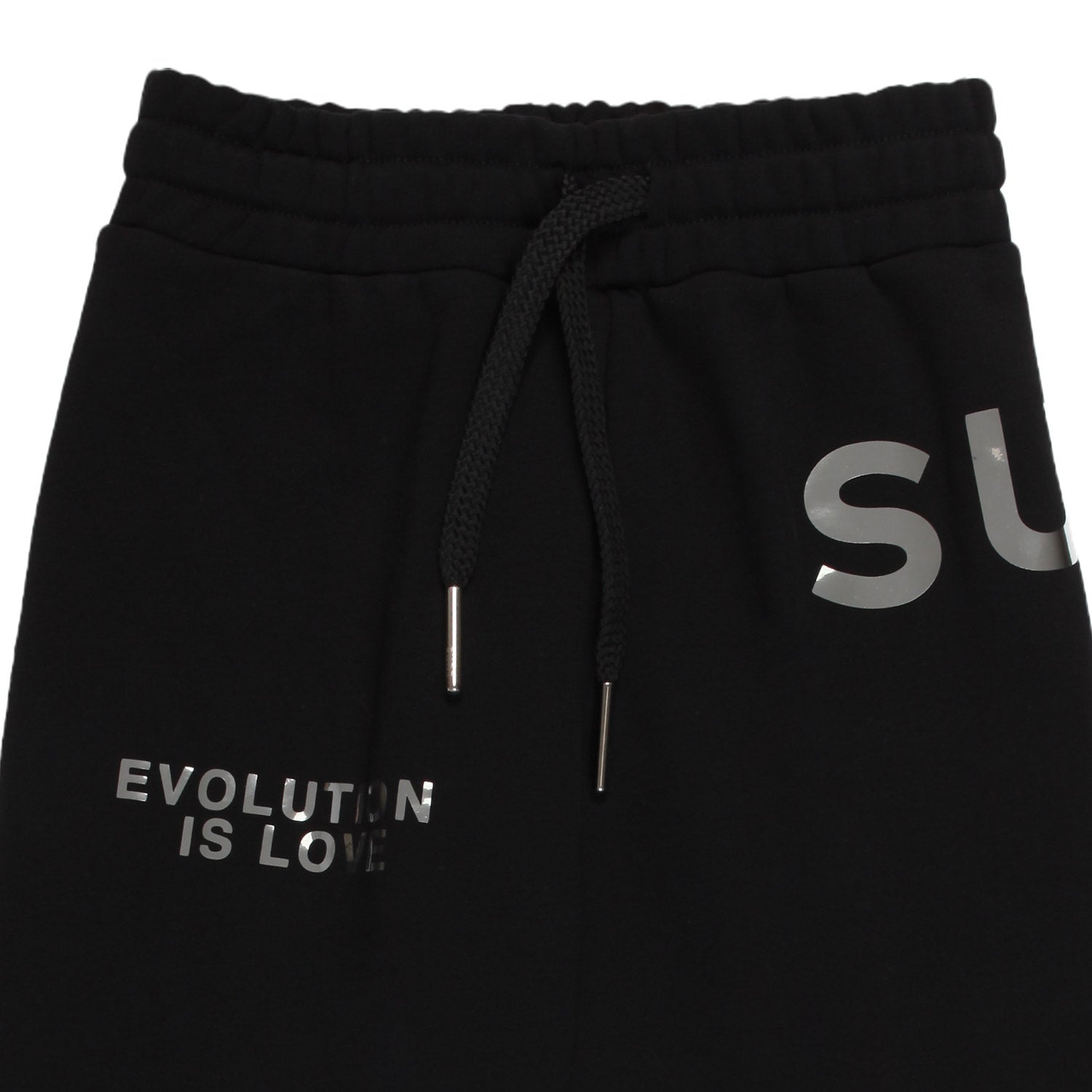 PANTALONE NERO IN FELPA CON LOGO SILVER - annameglio.com abbigliamento moda