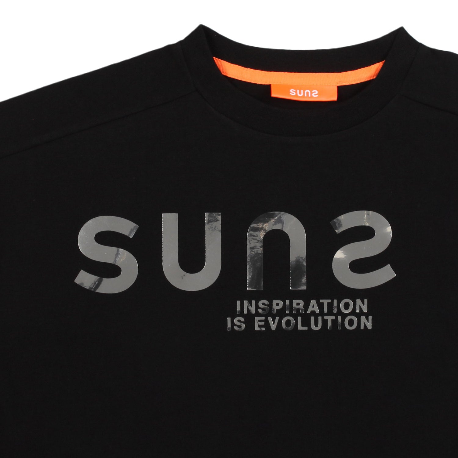 T-SHIRT CROPPED MANICA LUNGA NERA CON LOGO SILVER - annameglio.com abbigliamento moda