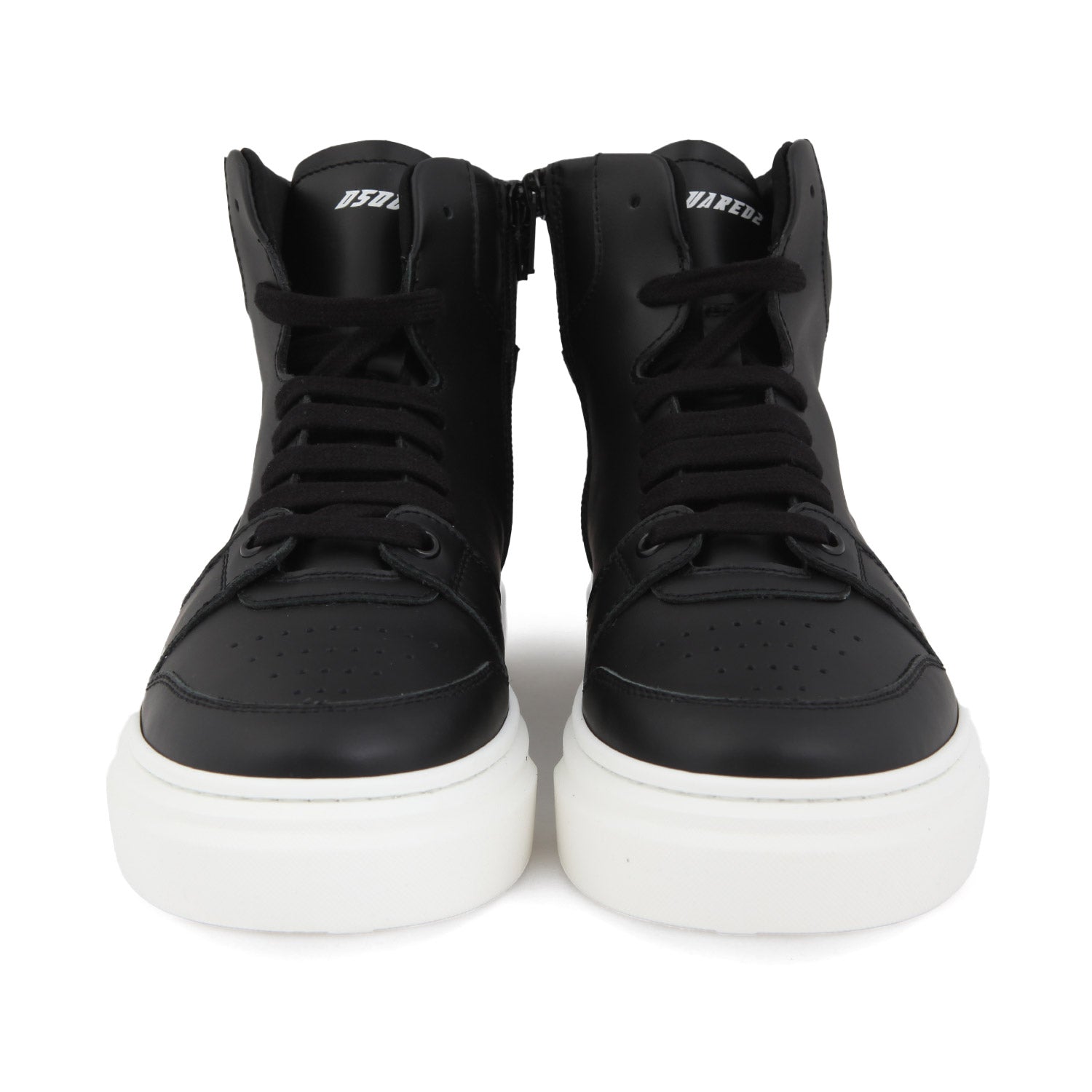 SNEAKER HIGH-TOP UNISEX NERA CON SUOLA BIANCA - annameglio.com abbigliamento moda