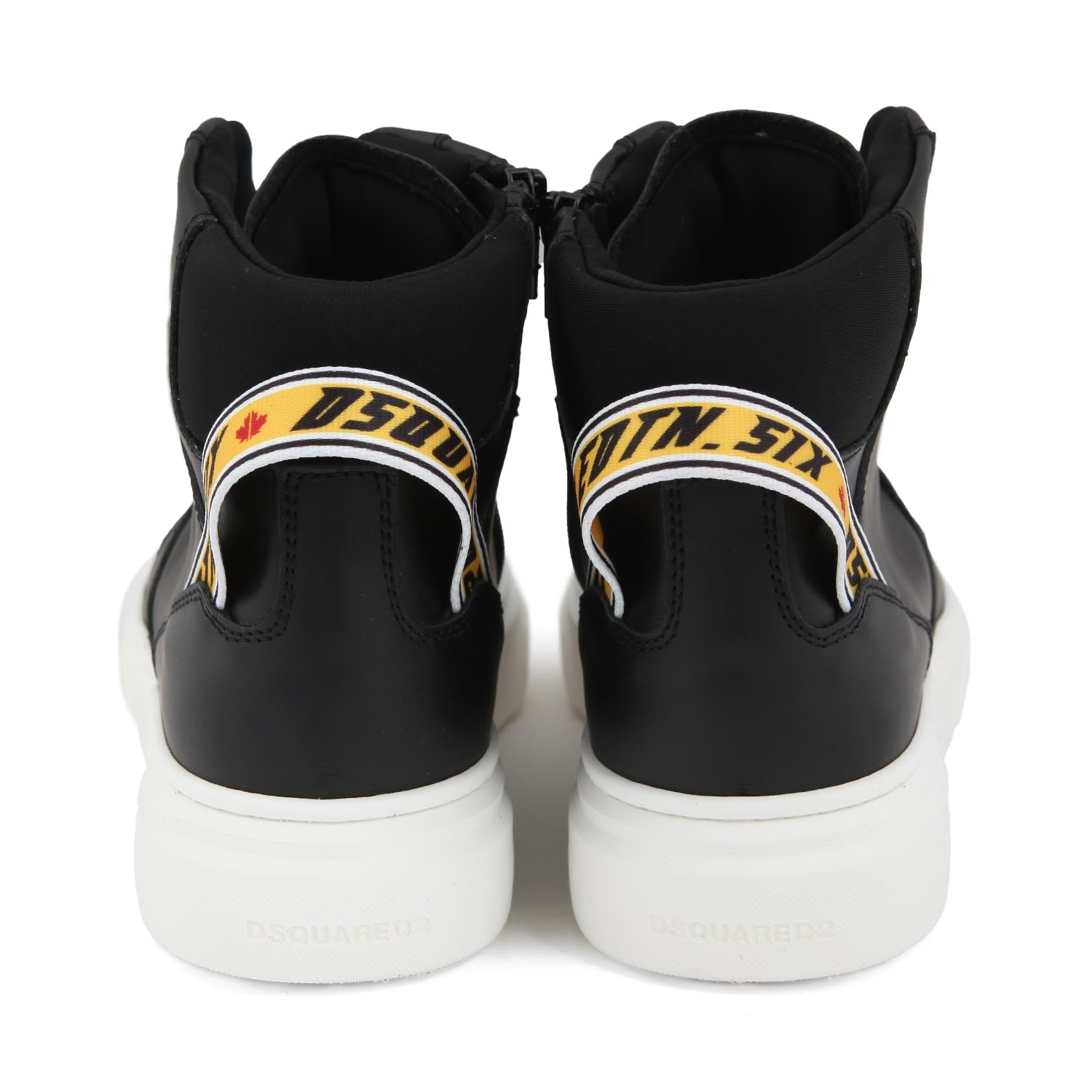 SNEAKER HIGH-TOP UNISEX NERA CON SUOLA BIANCA - annameglio.com abbigliamento moda