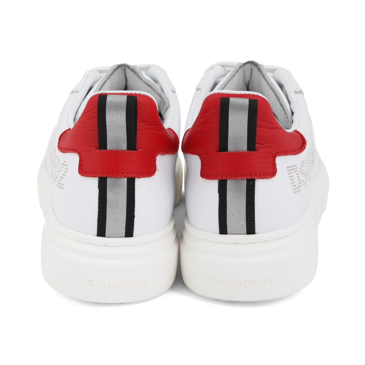 SNEAKER UNISEX BIANCA CON DETTAGLIO ROSSO - annameglio.com abbigliamento moda