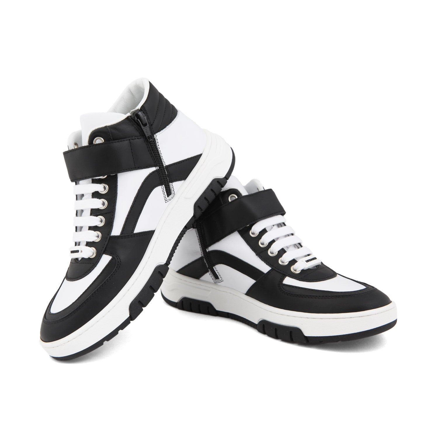 SNEAKER HIGH-TOP UNISEX NERA E BIANCA - annameglio.com abbigliamento moda
