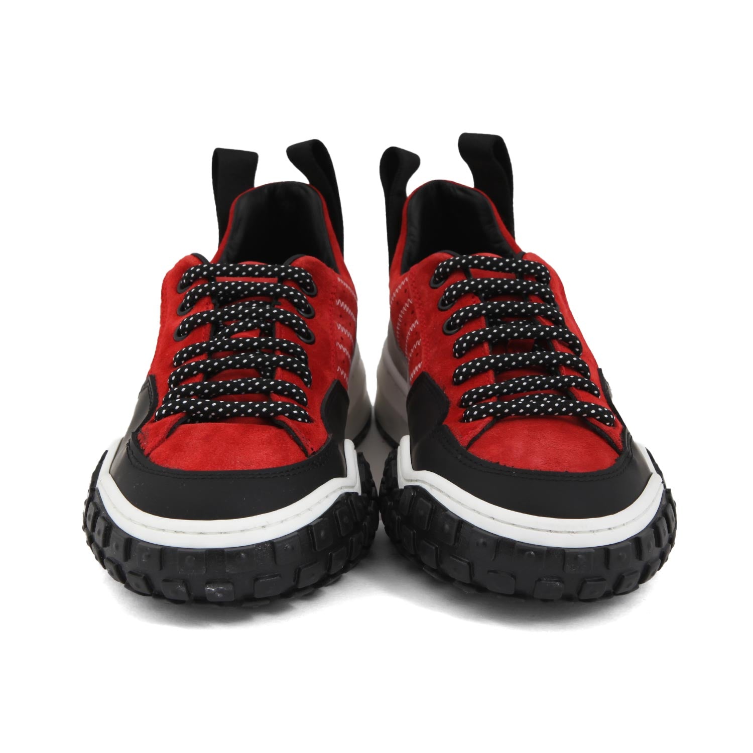 SNEAKER UNISEX ROSSA CON DETTAGLI NERI E BIANCHI - annameglio.com abbigliamento moda
