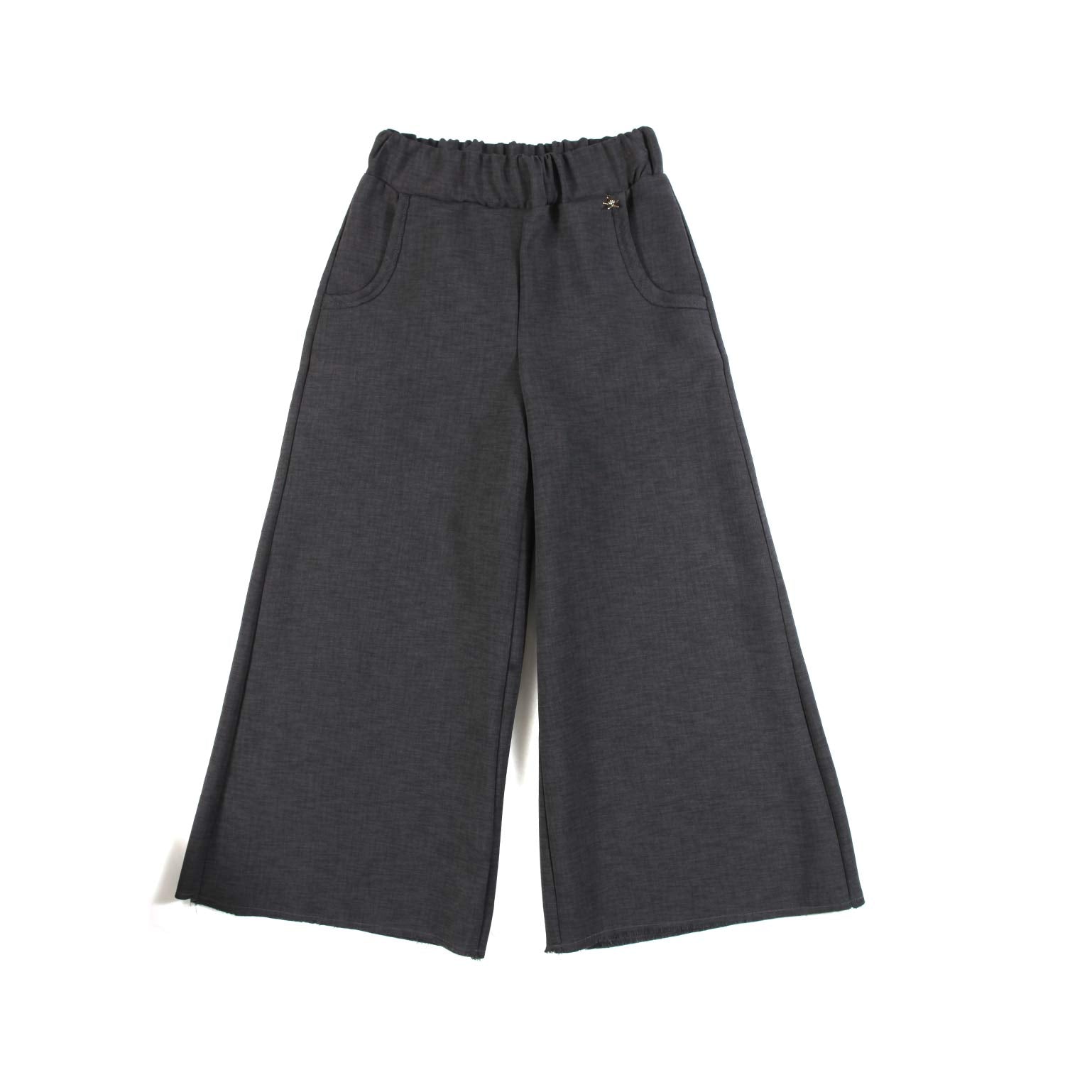 PANTALONE A PALAZZO ANTRACITE BAMBINA E TEEN - annameglio.com abbigliamento moda