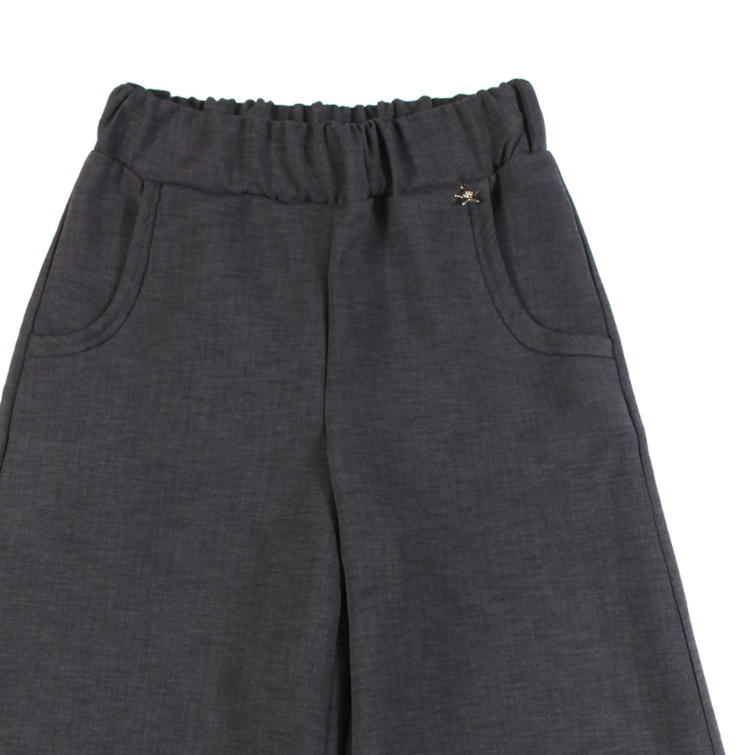 PANTALONE A PALAZZO ANTRACITE BAMBINA E TEEN - annameglio.com abbigliamento moda