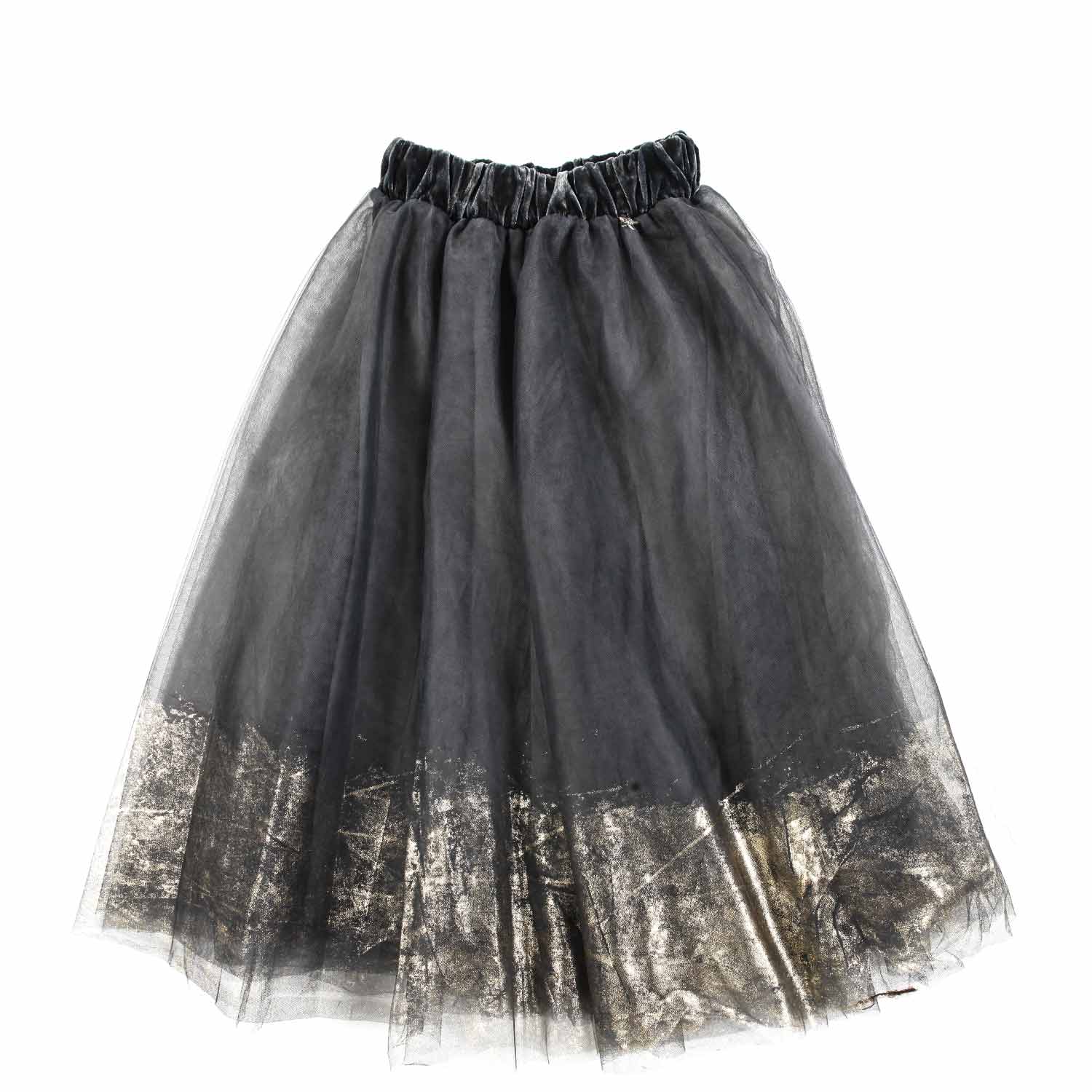 GONNA TULLE ANTRACITE E ORO BAMBINA E TEEN - annameglio.com abbigliamento moda