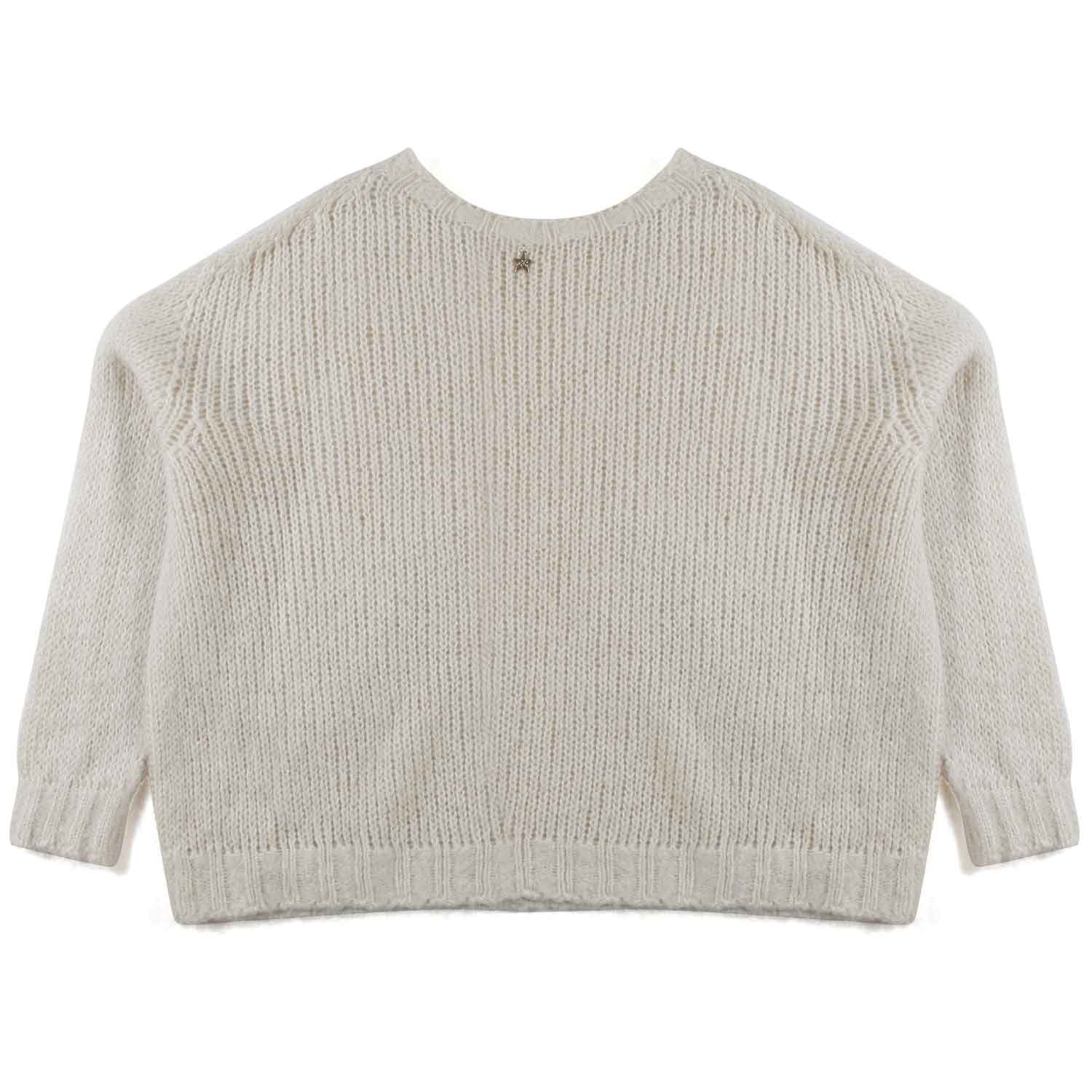 MAGLIONE CROPPED CREMA DONNA E RAGAZZA - annameglio.com abbigliamento moda