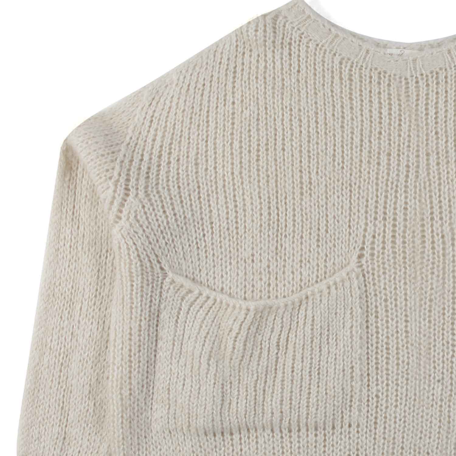 MAGLIONE CROPPED CREMA DONNA E RAGAZZA - annameglio.com abbigliamento moda