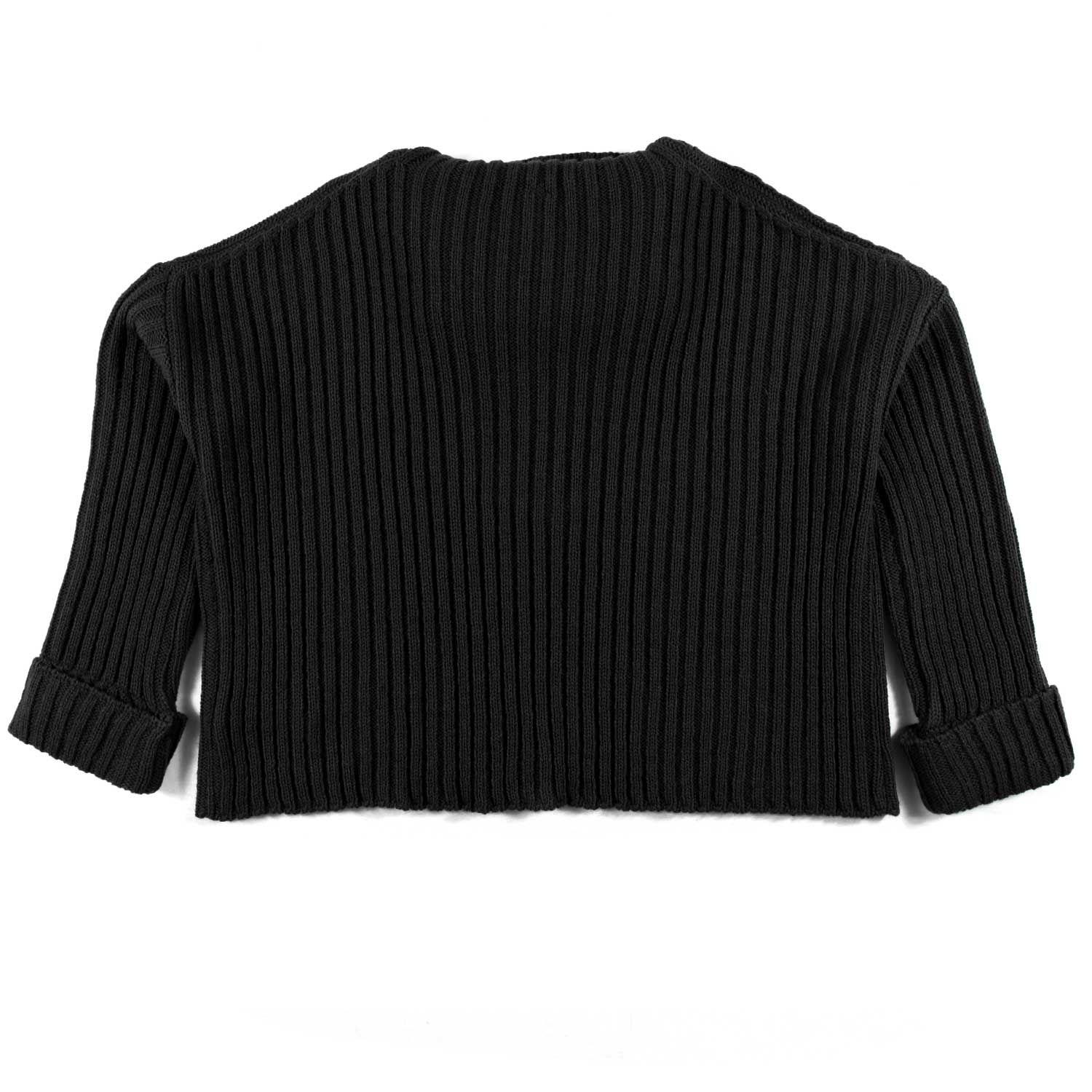 MAGLIONE DOLCEVITA CROPPED NERO - annameglio.com abbigliamento moda