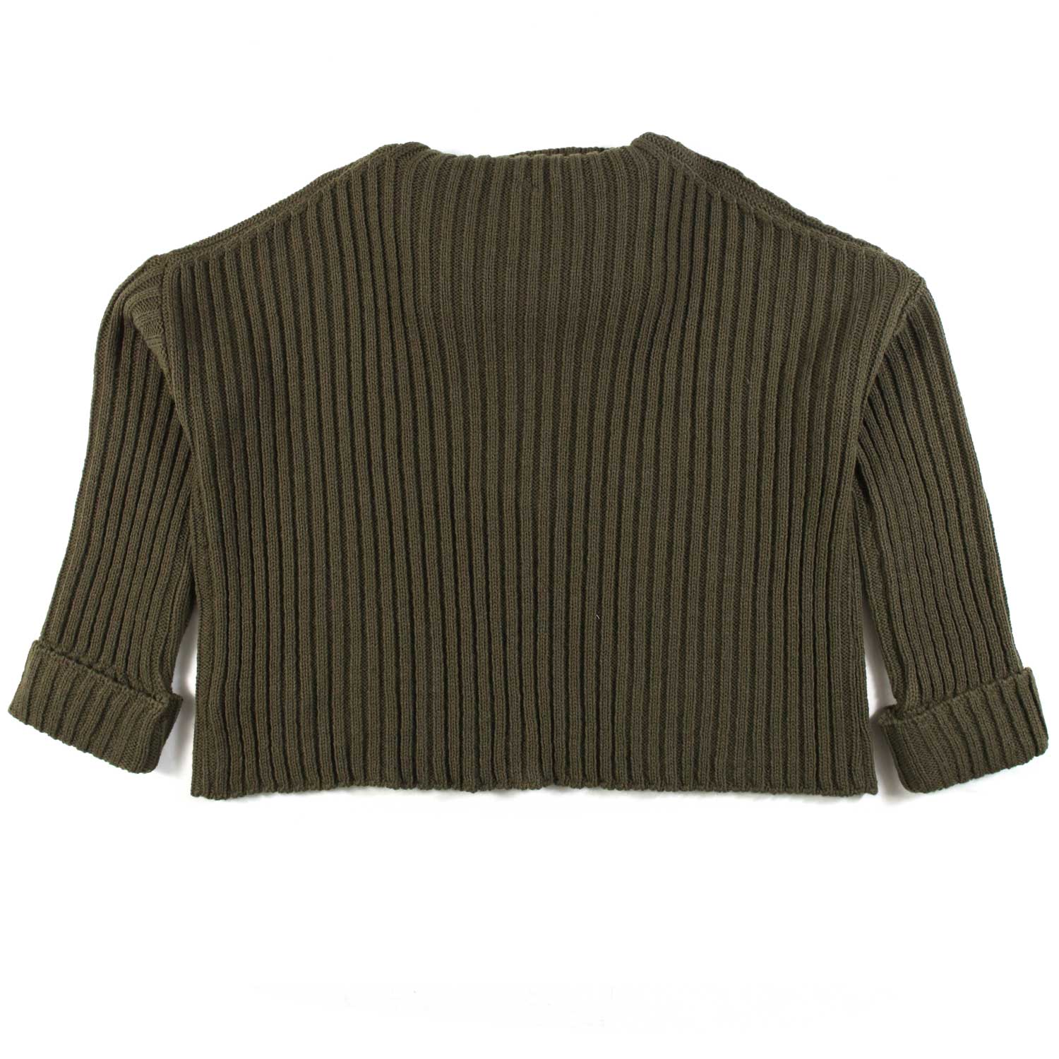 MAGLIONE DOLCEVITA CROPPED VERDE MILITARE - annameglio.com abbigliamento moda
