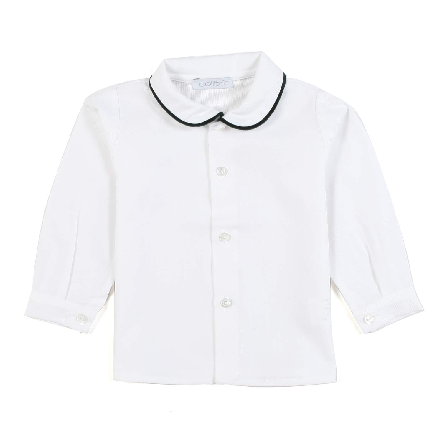 CAMICIA BIANCA CON ORLO COLLETTO VERDE - annameglio.com abbigliamento moda