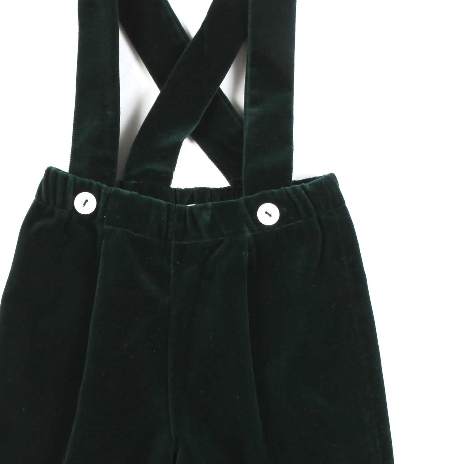 BERMUDA VELLUTO VERDE SCURO BIMBO - annameglio.com abbigliamento moda