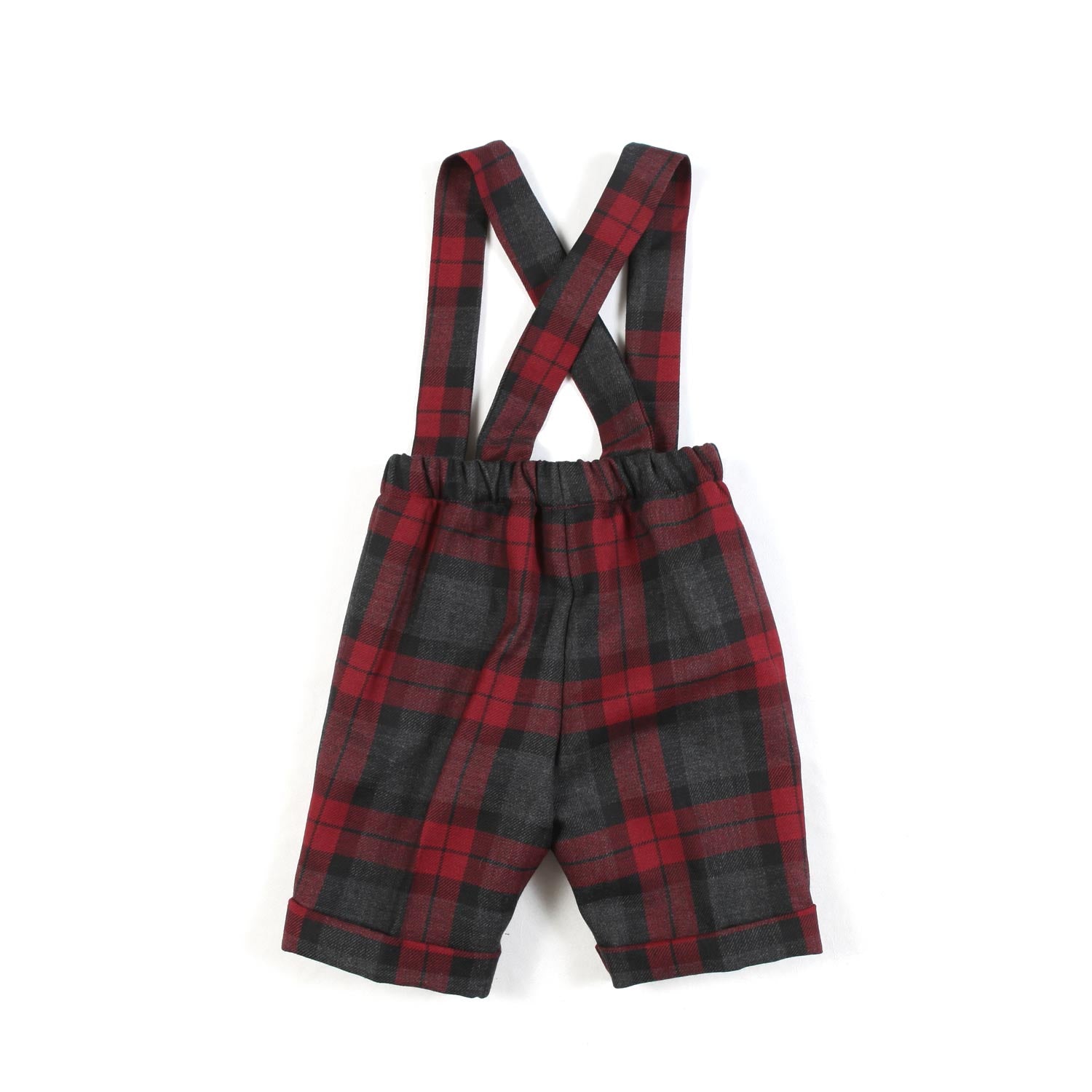 BERMUDA TARTAN ROSSO E GRIGIO BIMBO - annameglio.com abbigliamento moda