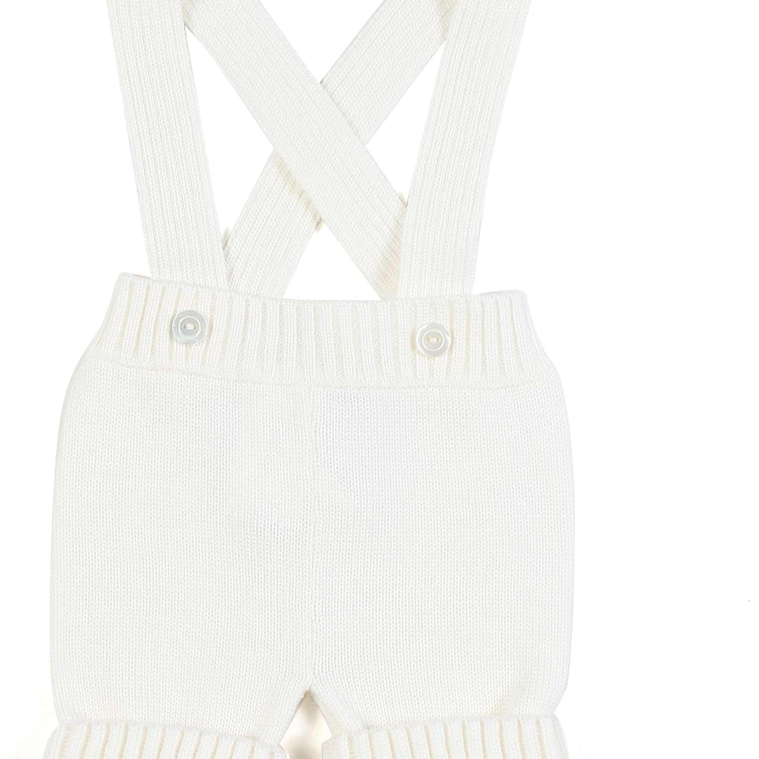 BERMUDA DI LANA BIANCO CALDO NEONATA - annameglio.com abbigliamento moda