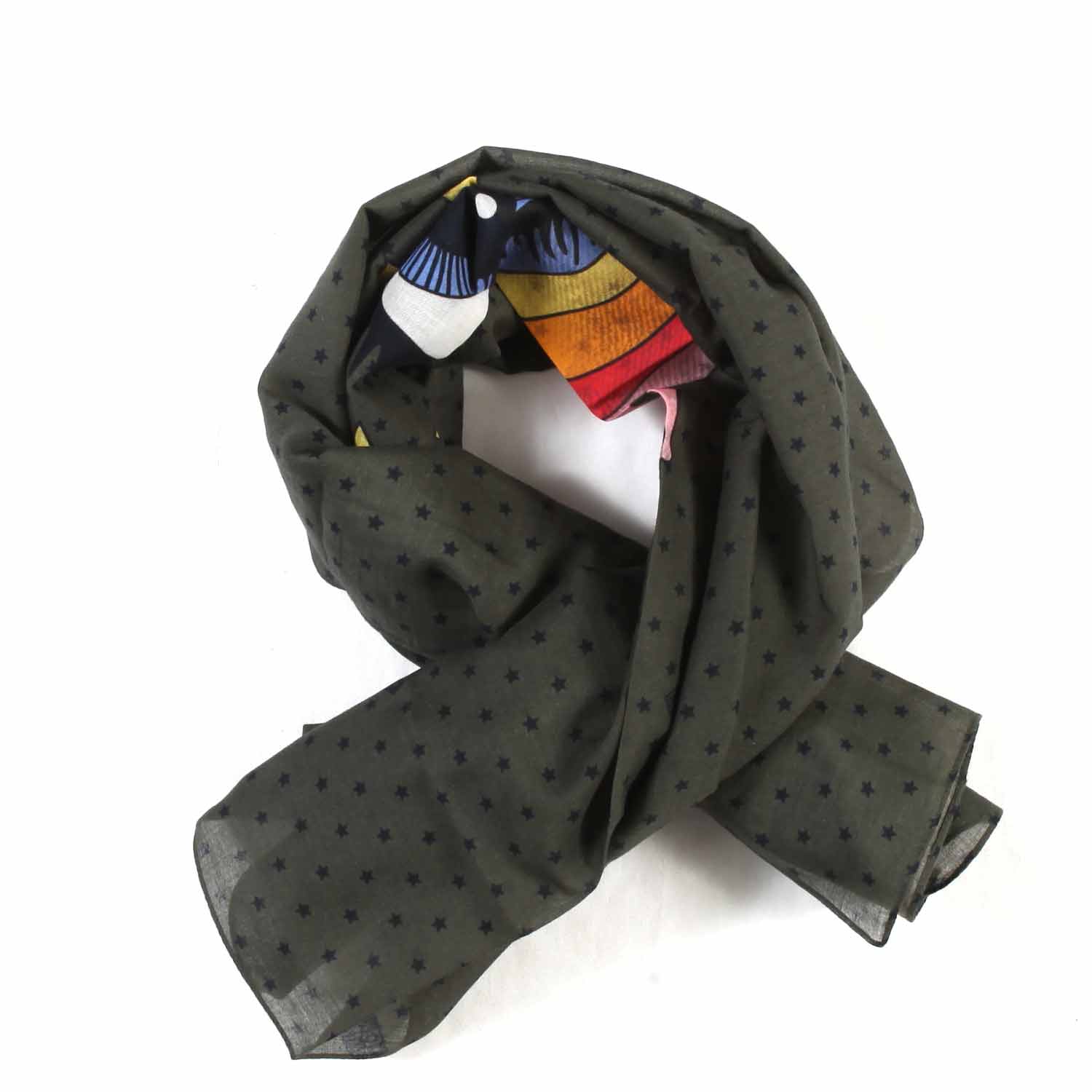 SCIARPA FOULARD VERDE KHAKI BAMBINA E RAGAZZA - annameglio.com abbigliamento moda