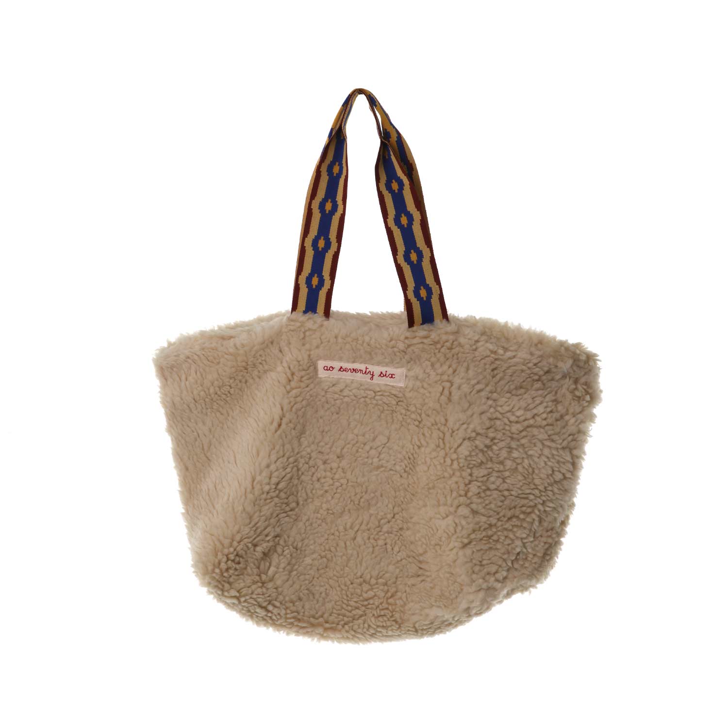 BORSA TEDDY LIMA BEIGE CON MANICI COLORATI - annameglio.com abbigliamento moda