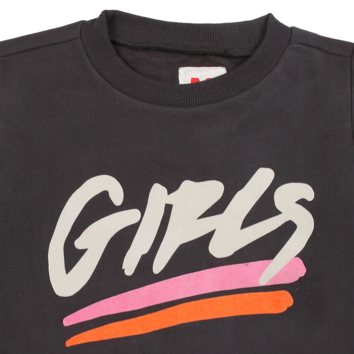 FELPA ANTRACITE CON STAMPA BAMBINA E TEENAGER - annameglio.com abbigliamento moda