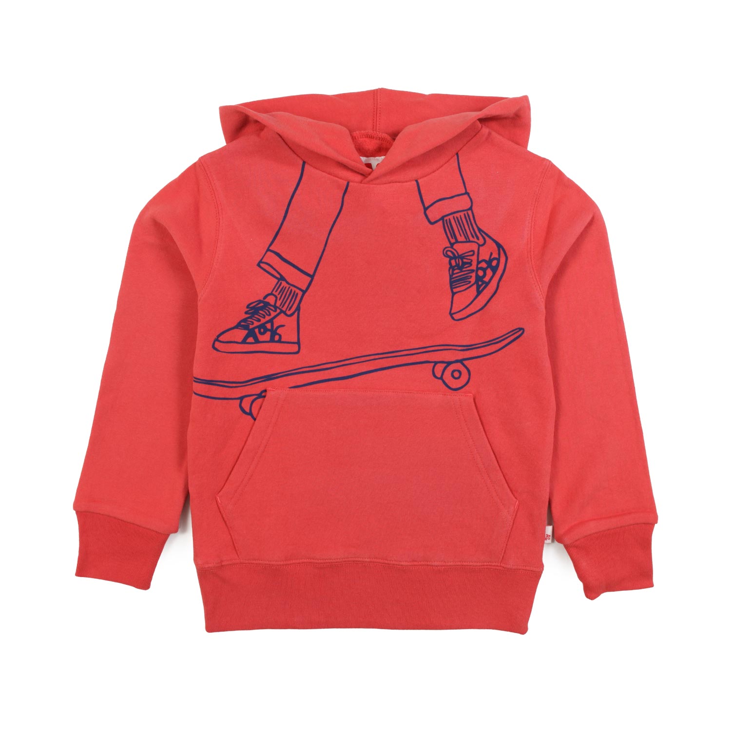 FELPA HUDSON ROSSO CORALLO CON CAPPUCCIO - annameglio.com abbigliamento moda