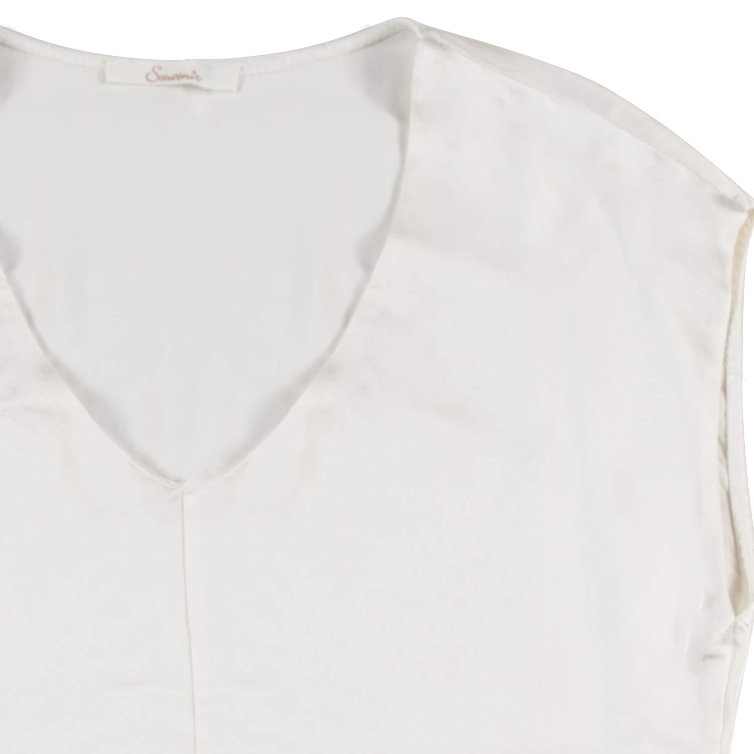 TOP CANOTTA BIANCO BURRO - annameglio.com abbigliamento moda