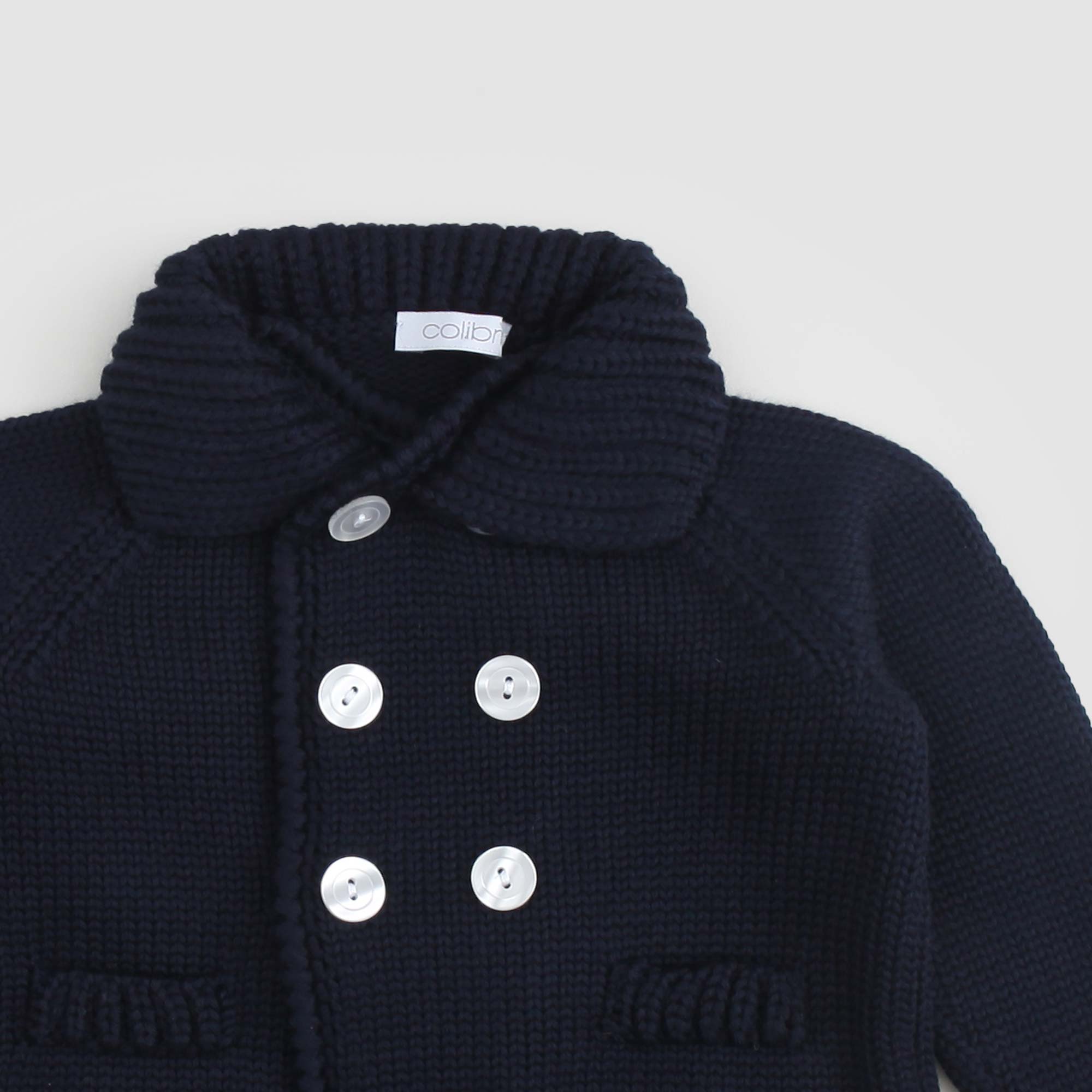 CAPPOTTINO BLU NAVY CON BOTTONI BIANCHI BIMBO - annameglio.com abbigliamento moda