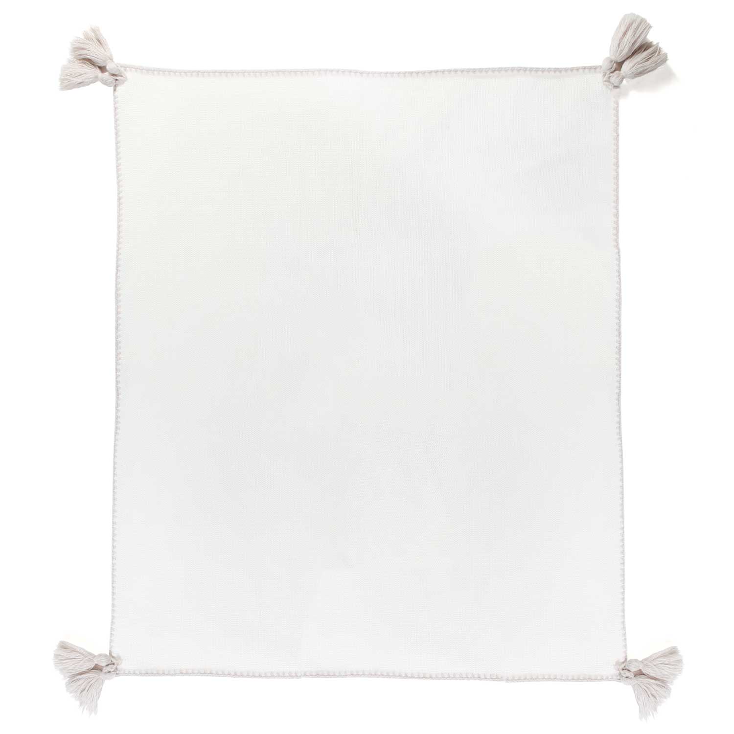 COPERTA UNISEX BIANCO CALDO CON DETTAGLI ECRU - annameglio.com abbigliamento moda