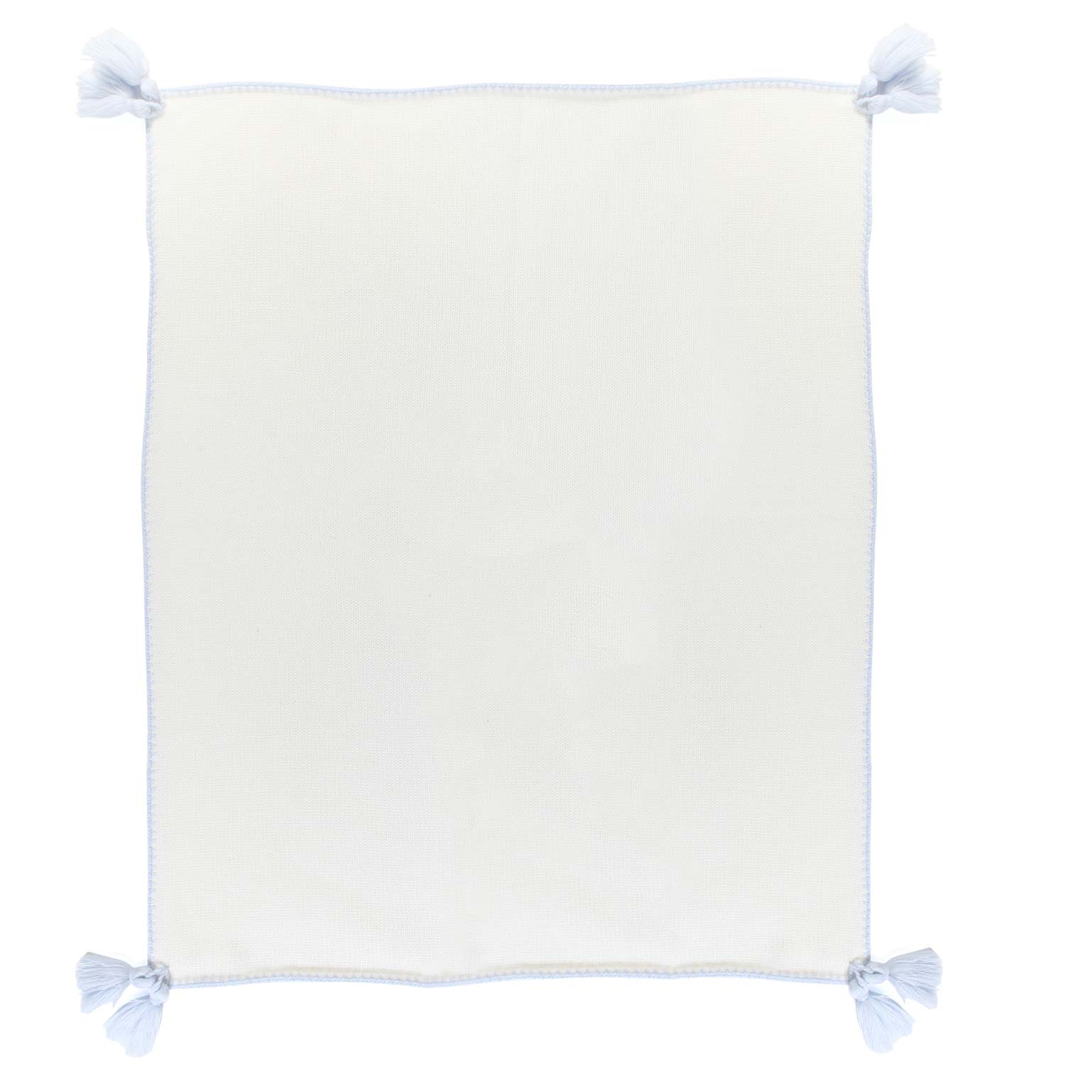 COPERTA UNISEX BIANCO CALDO CON DETTAGLI CIELO - annameglio.com abbigliamento moda